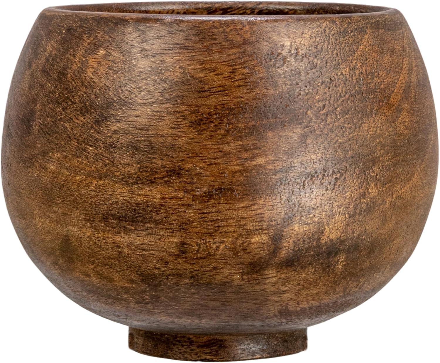 Creative Co-Op Mango Wood Bowl, Walnut Finish