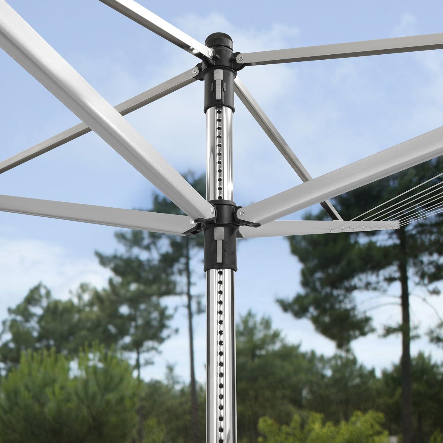 Brabantia Brabantia Lift-O-Matic Advance Outdoor Clothesline with Metal Ground Spike, Protective Cover and Peg Bag