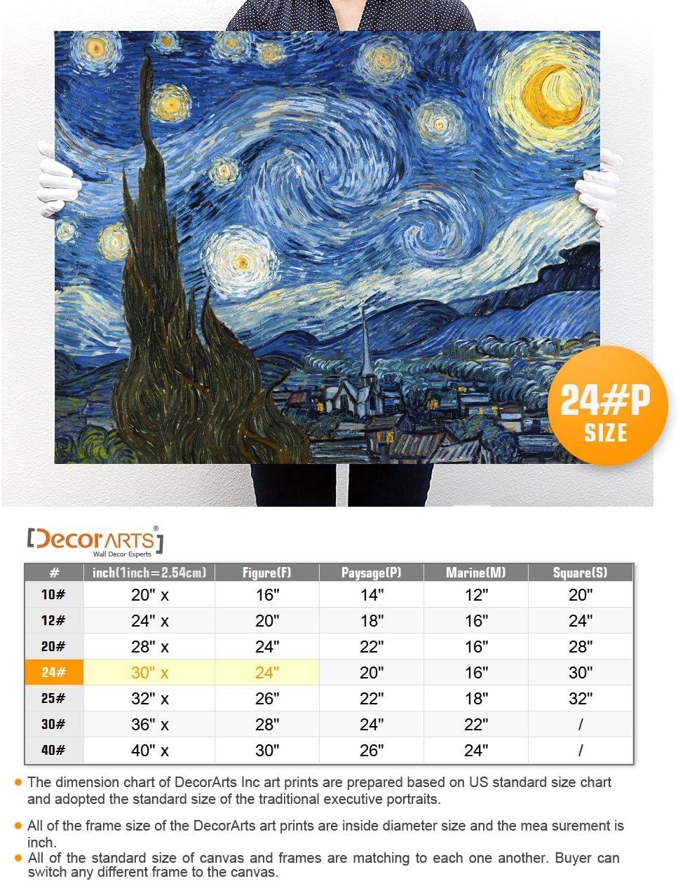 Starry Night Vincent Van Gogh Framed Canvas Print 30x24