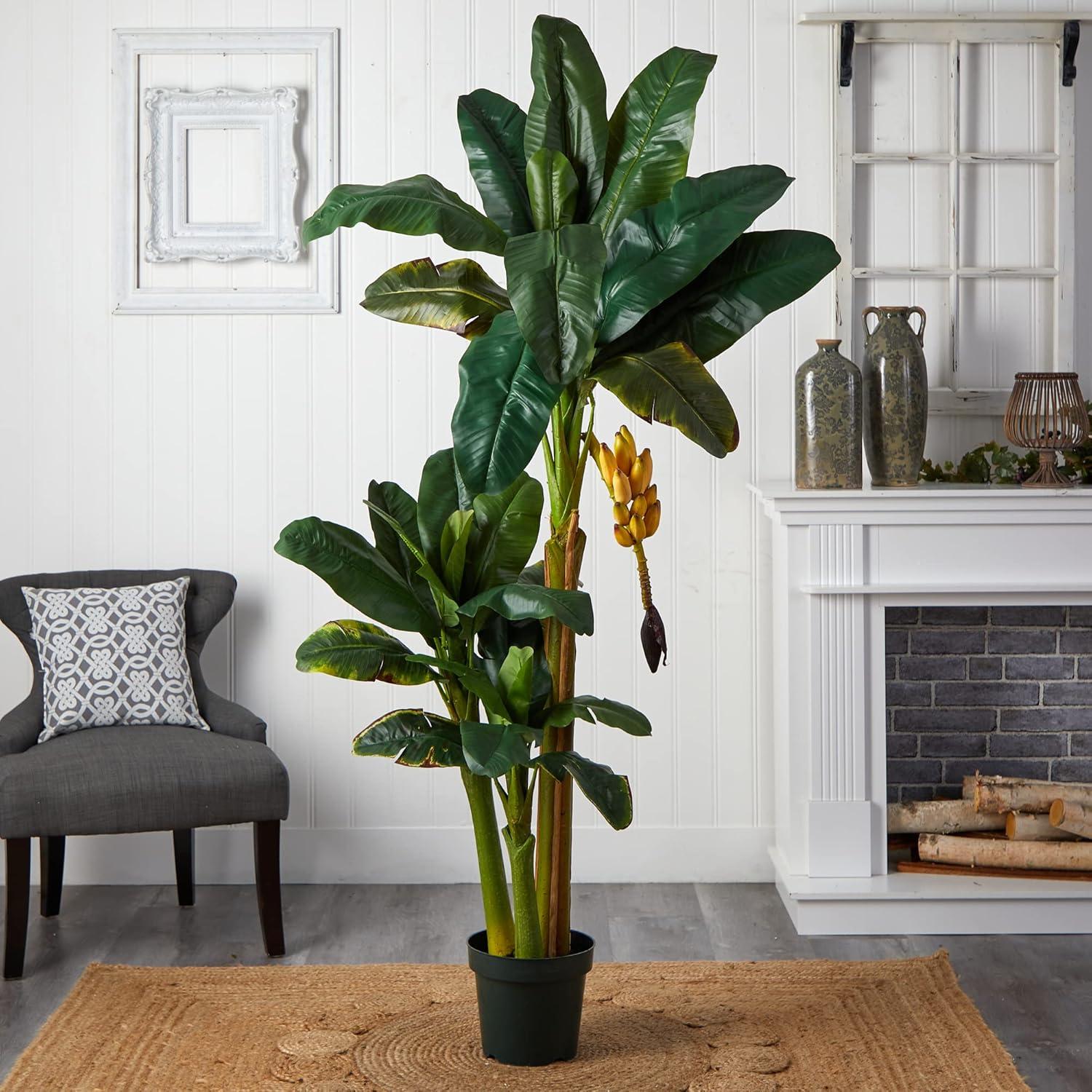 Nearly Natural 6ft. Triple Stalk Banana Artificial Tree