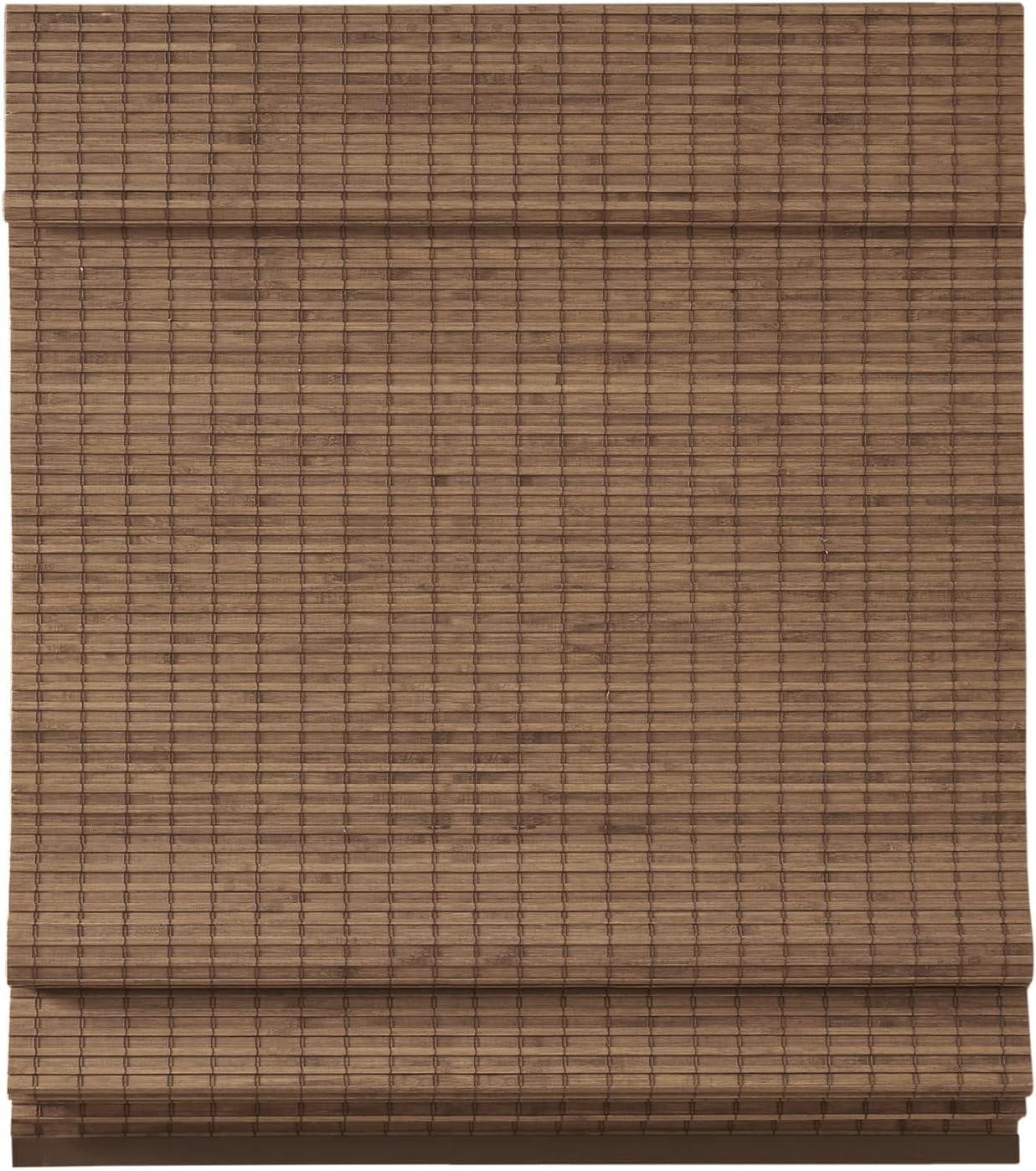 Semi - Sheer Bamboo Light Filtering Roman Shade 64"L