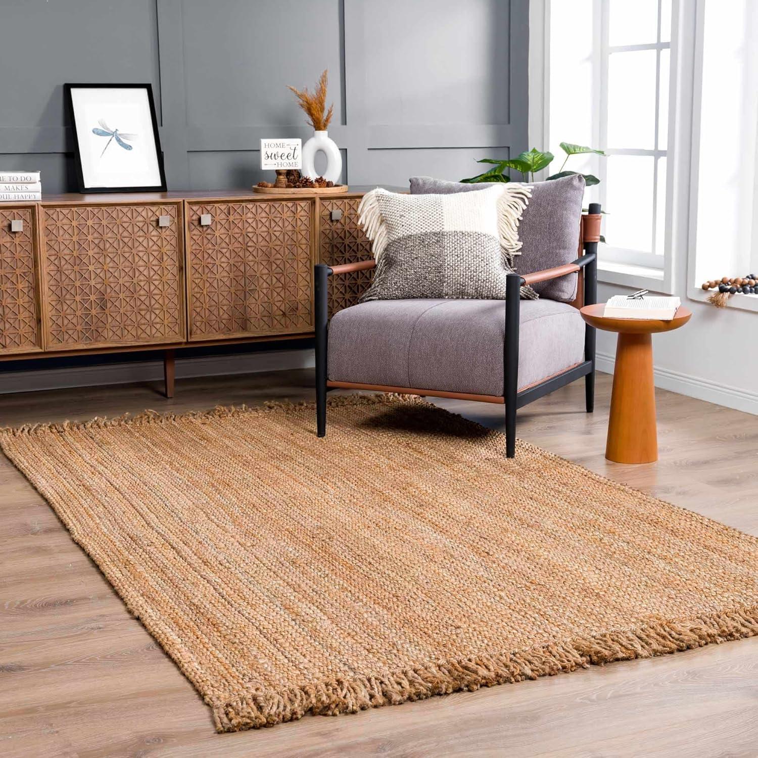 Hauteloom Rectangle Area Rug  Brown