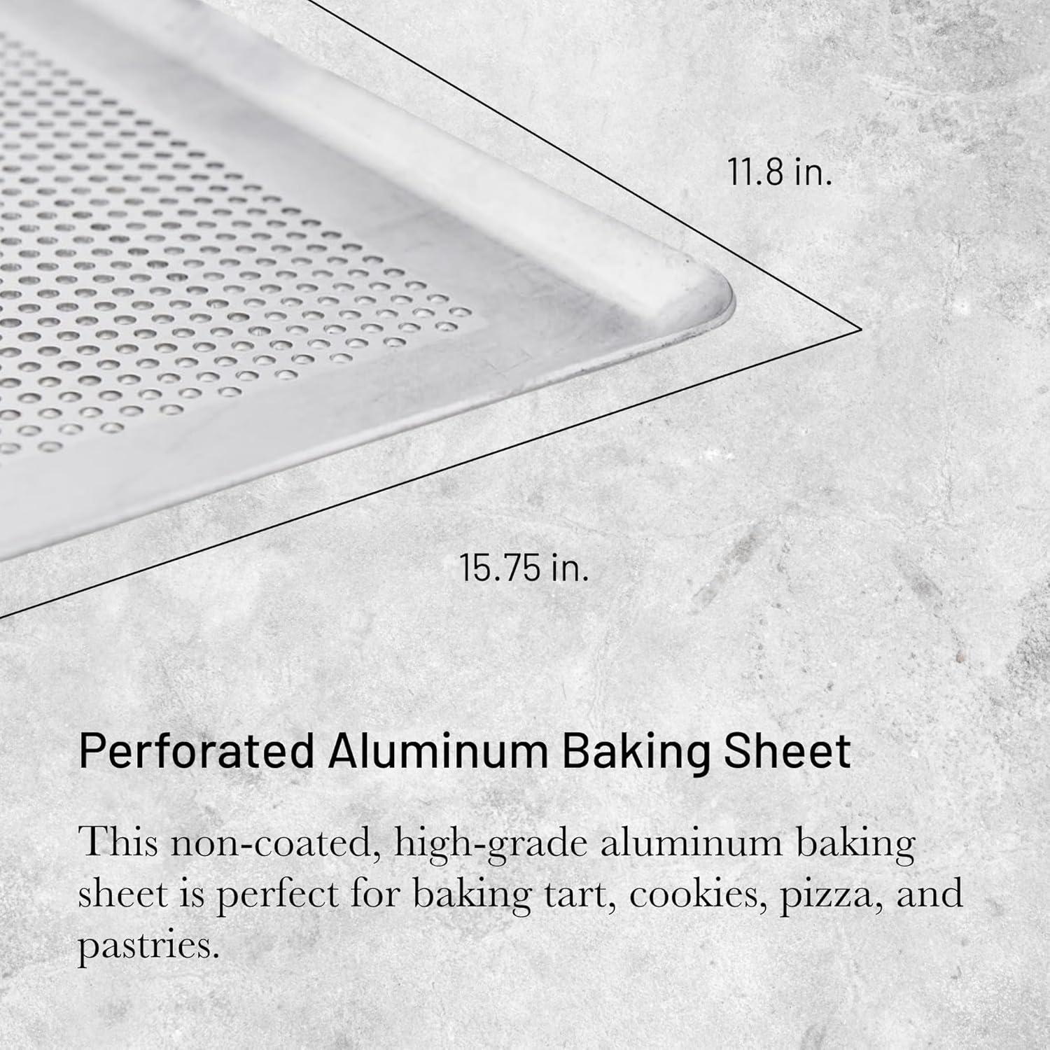 Perforated Aluminum Baking Sheet for Pastries and Tarts