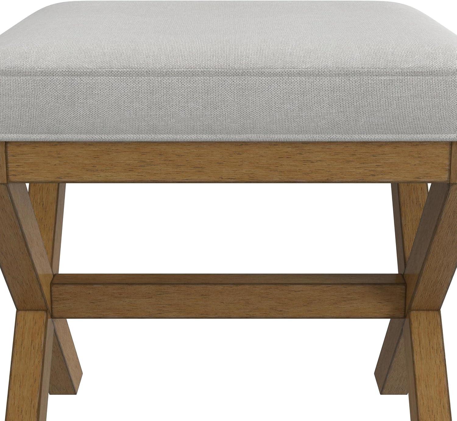 18.5" Somerset Backless Wood Vanity Stool Fog - Hillsdale Furniture