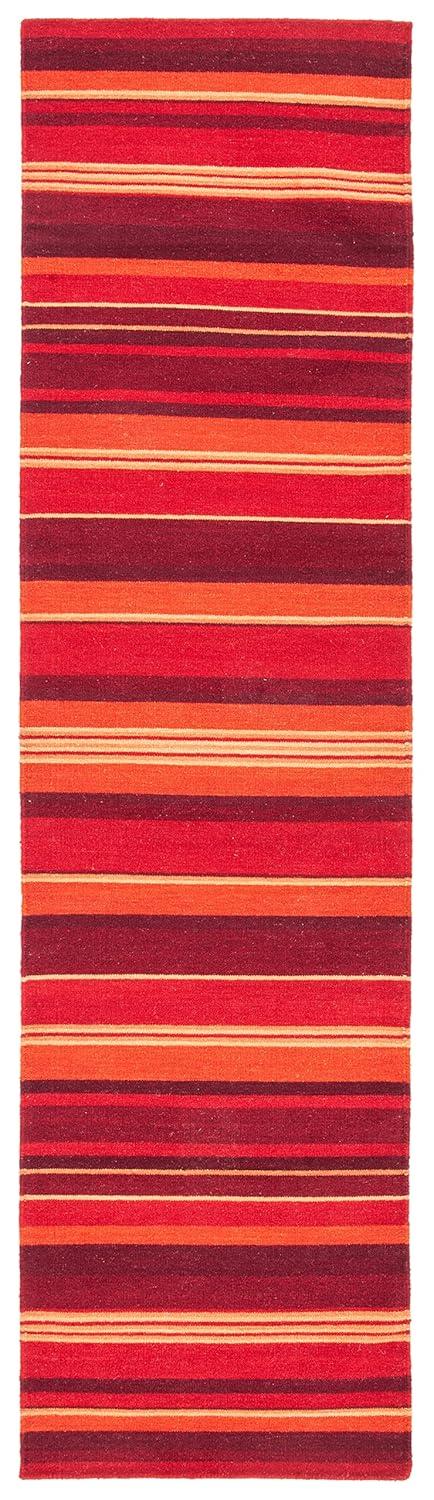 Striped Kilim STK601 Hand Loomed Indoor Runner Rug - Red - 2'3"x9' - Safavieh