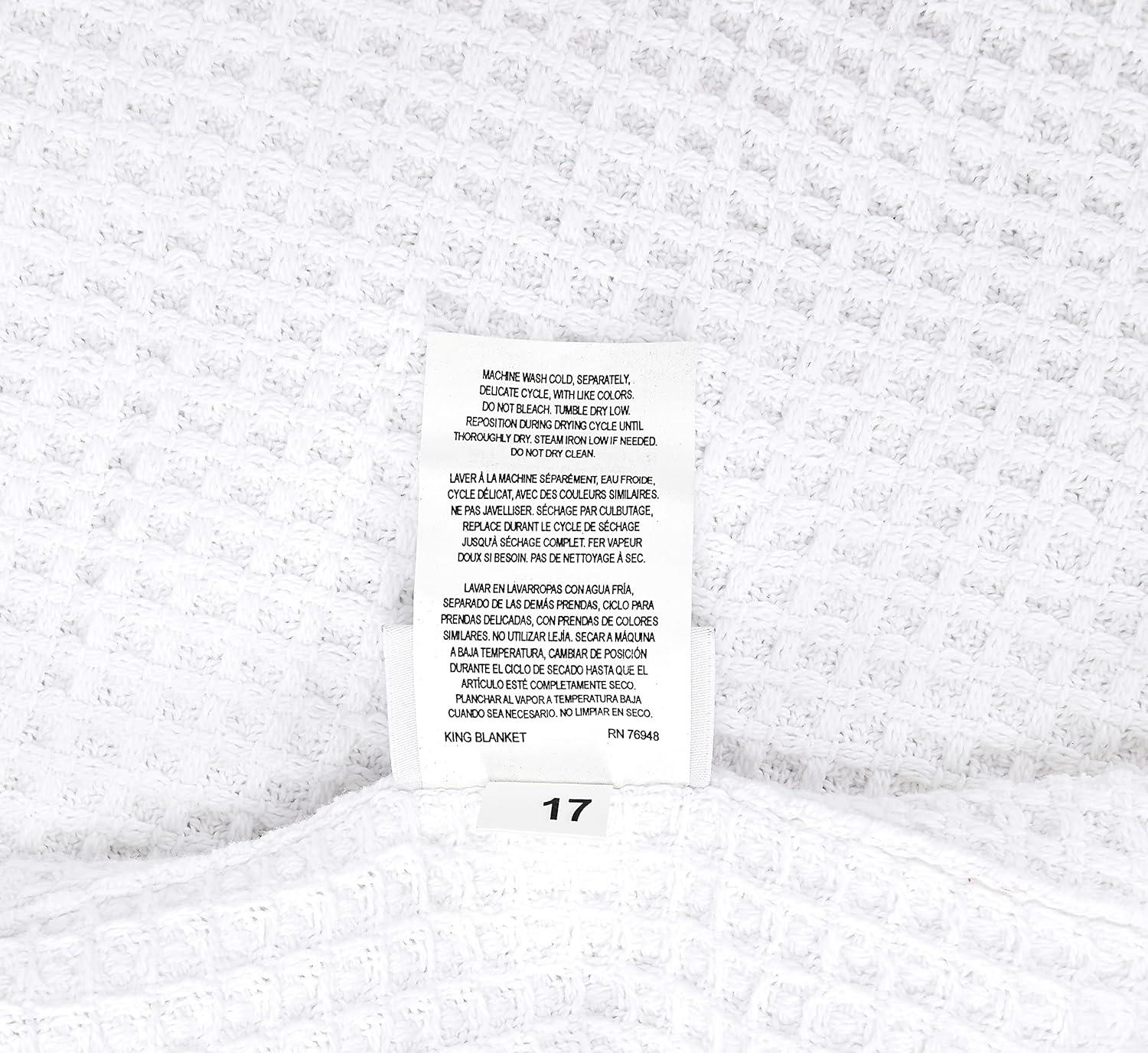 Vera Wang Vera Wang Waffleweave Cotton Blanket