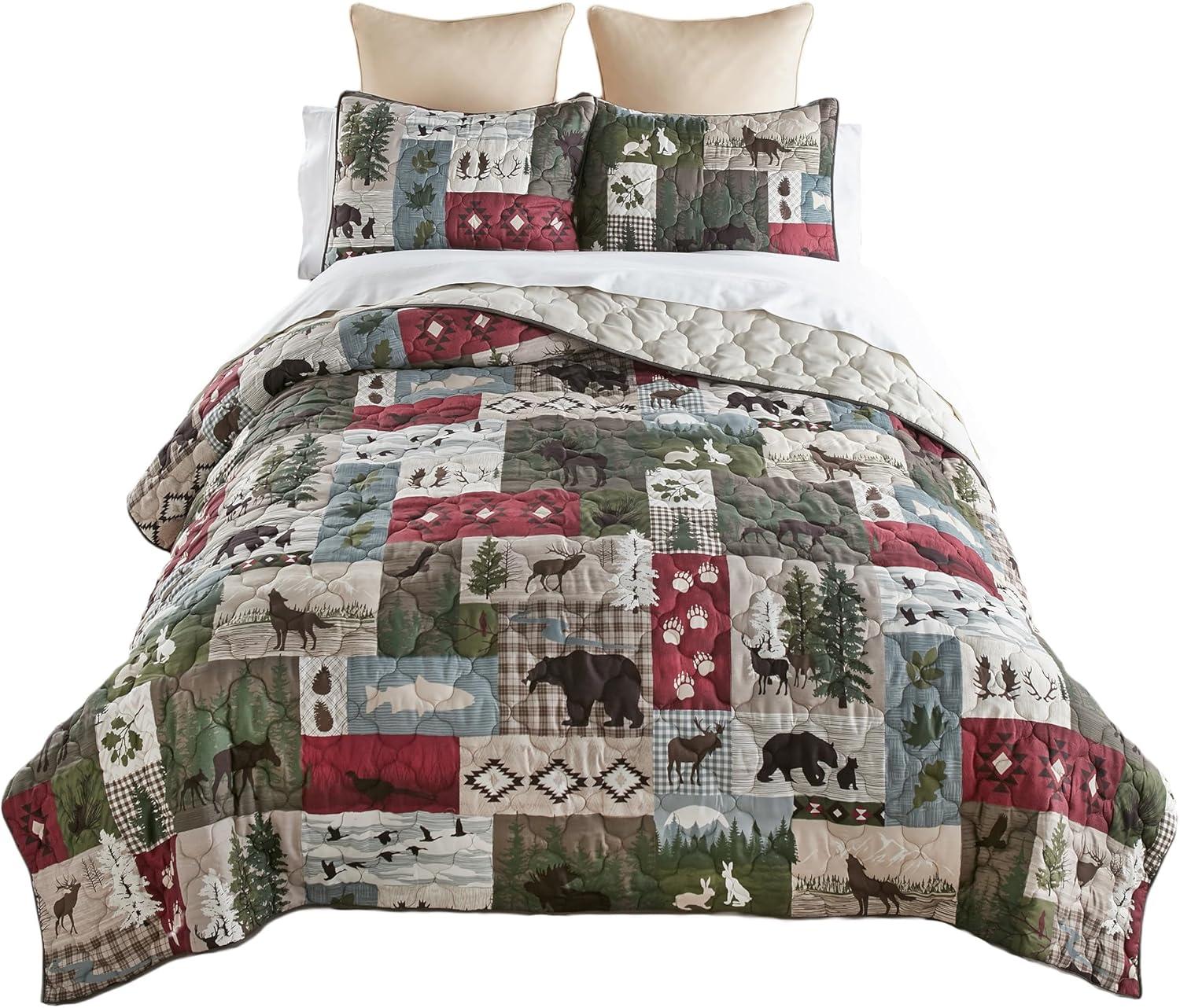 Montana Forest Quilted Quilt Set