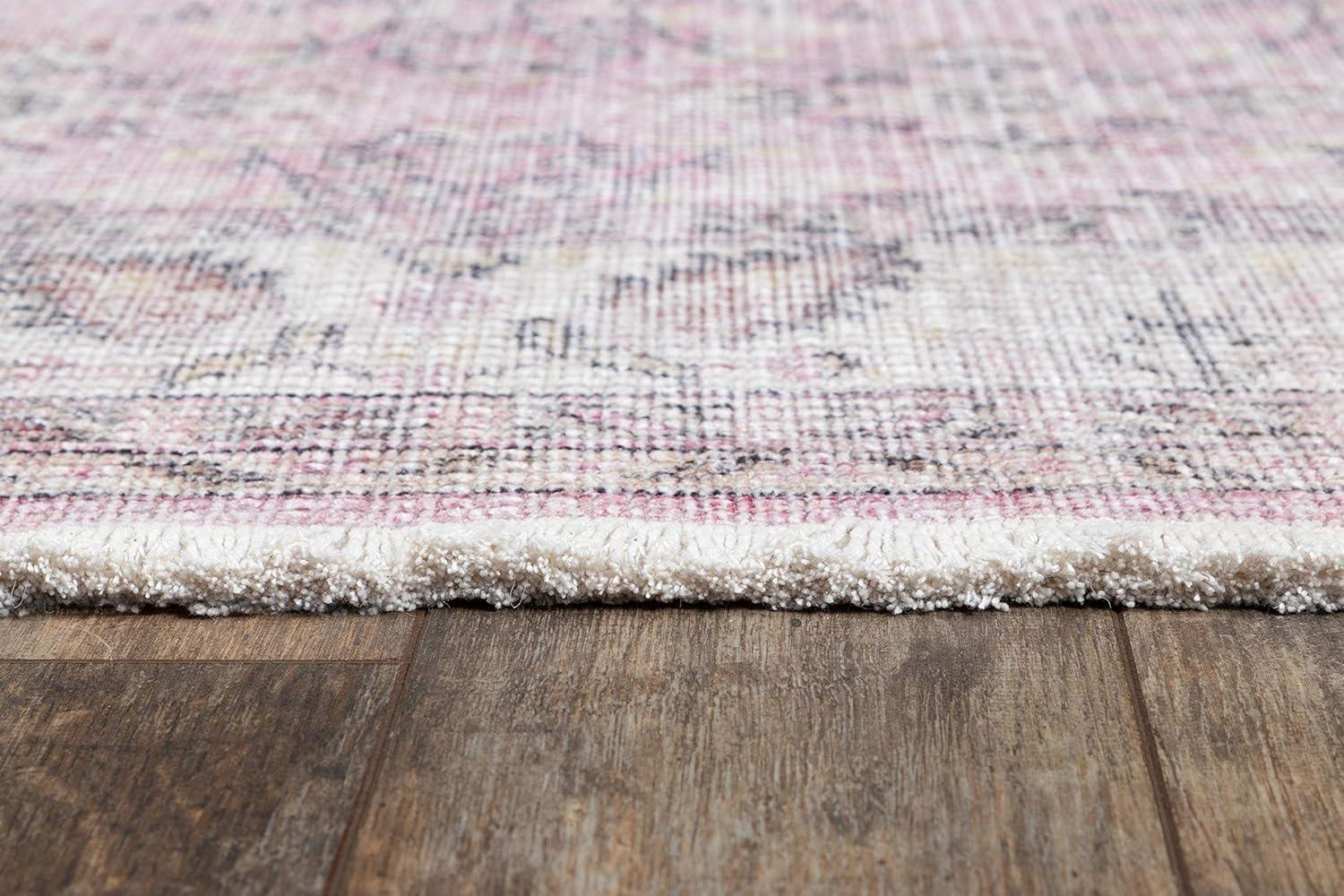 2'x3' Helena Accent Rug Light Pink - Momeni: Bohemian Ikat Design, Low Pile, Indoor Rectangle Rug, Polyester & Cotton