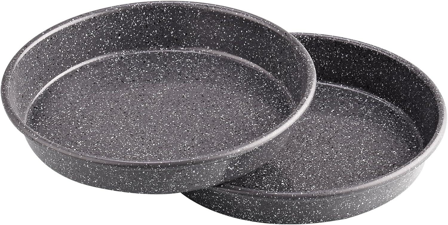 Cook N Home 6-Piece Nonstick Bakeware Set, Heavy Gauge, Cake/Cookie/Muffin/Loaf, Black 02585