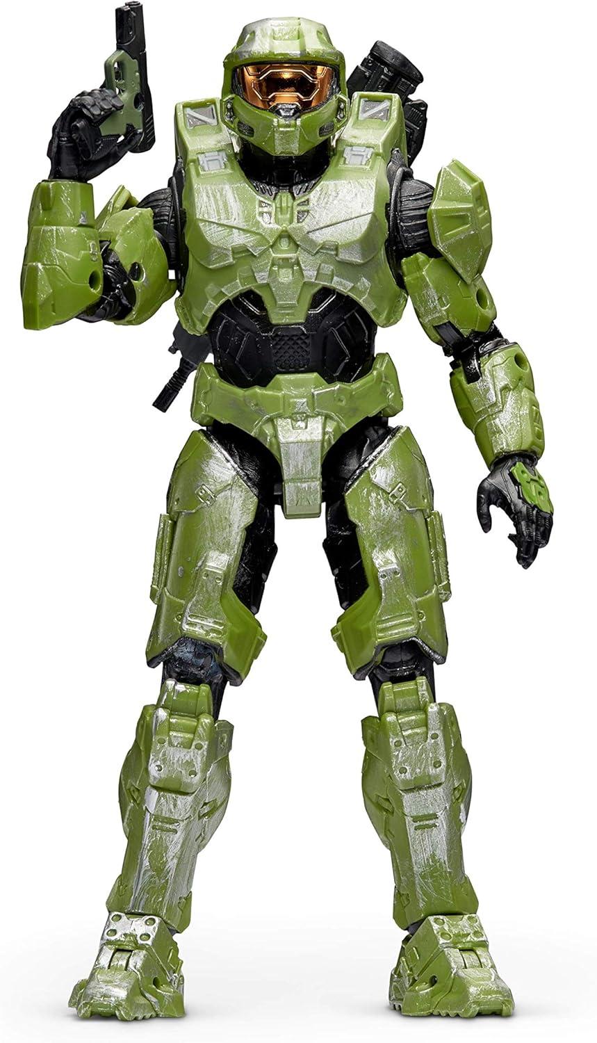 Green and Black Articulated Spartan Action Figure with Accessories