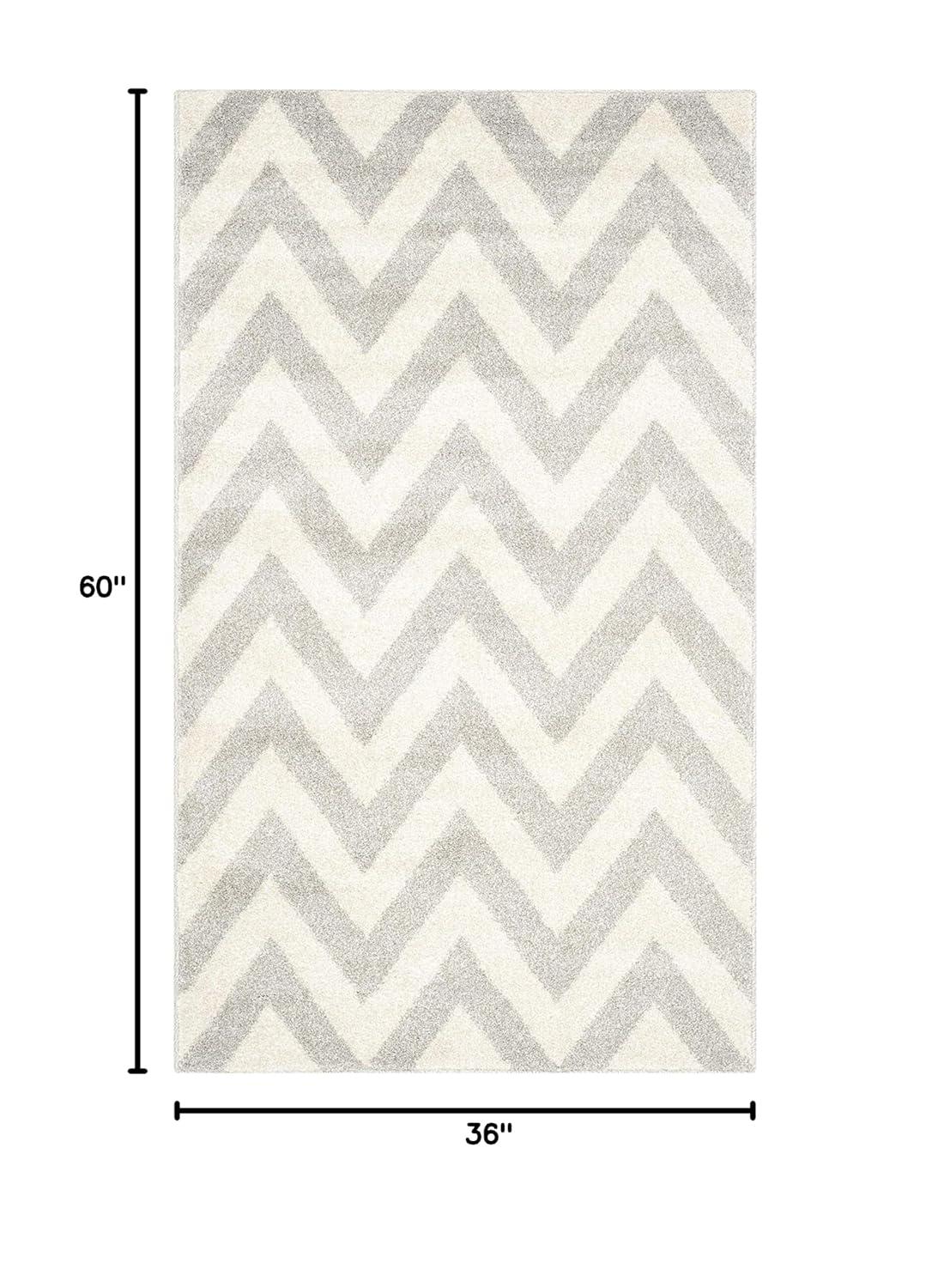 Amherst AMT419 Power Loomed Indoor Accent Rug - Light Grey/Beige - 3'x5' - Safavieh