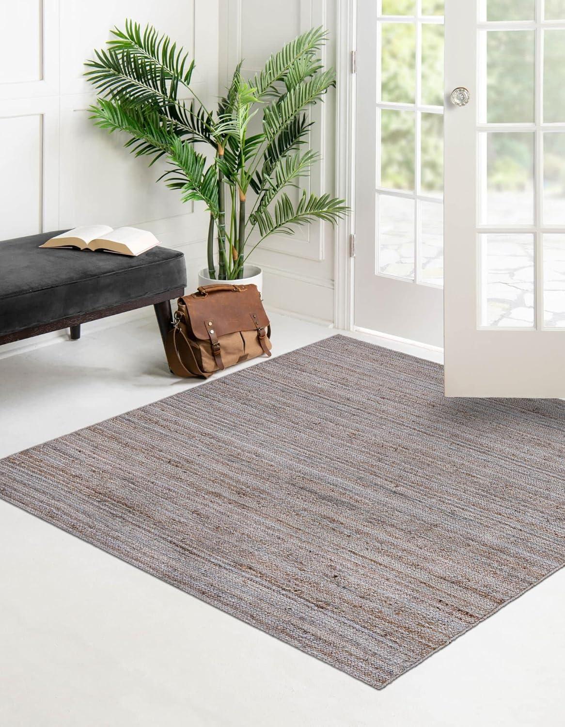 Unique Loom 8' 0 x 8' 0 Dhaka Braided Jute Square Area Rug