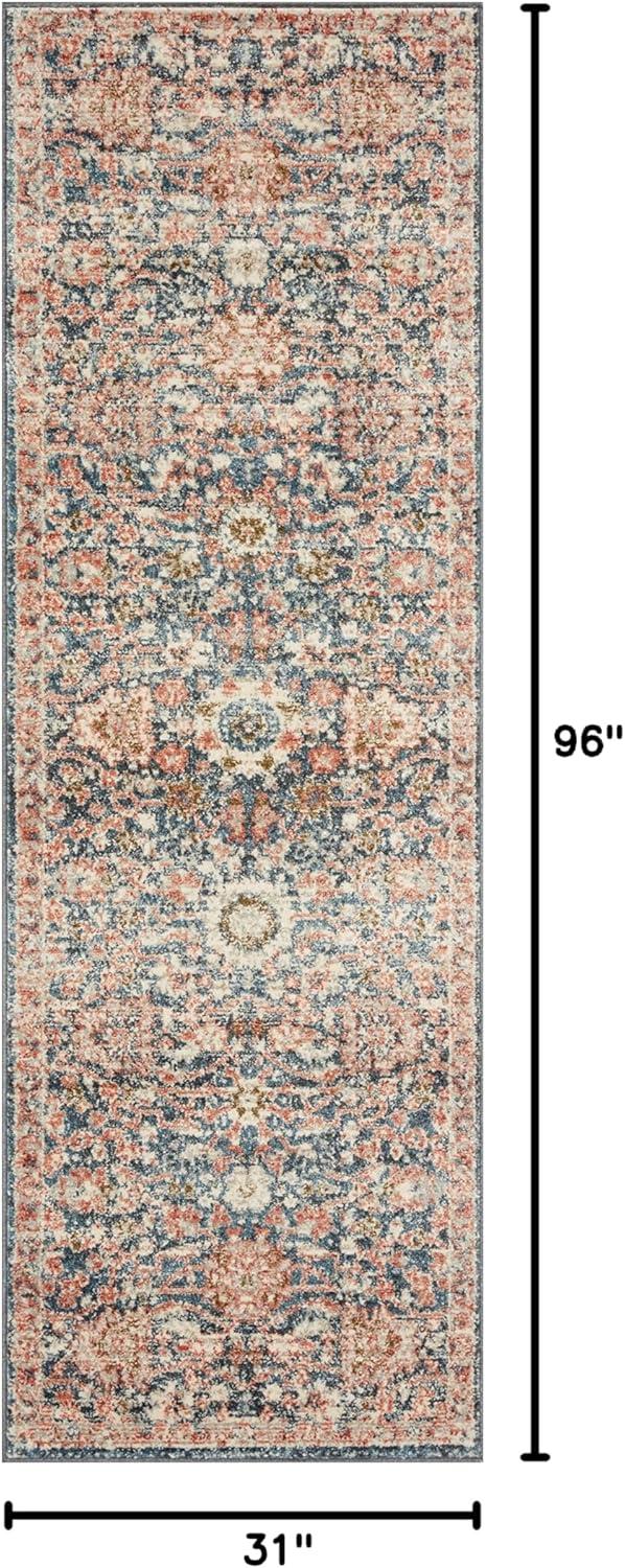 Loloi II Saban SAB-03 Oriental Navy / Rust Area Rug 5'-3" x 7'-6"