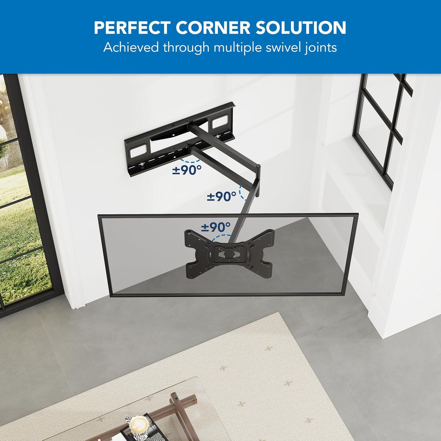Mount-It Full Motion Extended Corner Long Arm TV Wall Mount |  40" Extra Long Reach Extension & Reviews | Wayfair