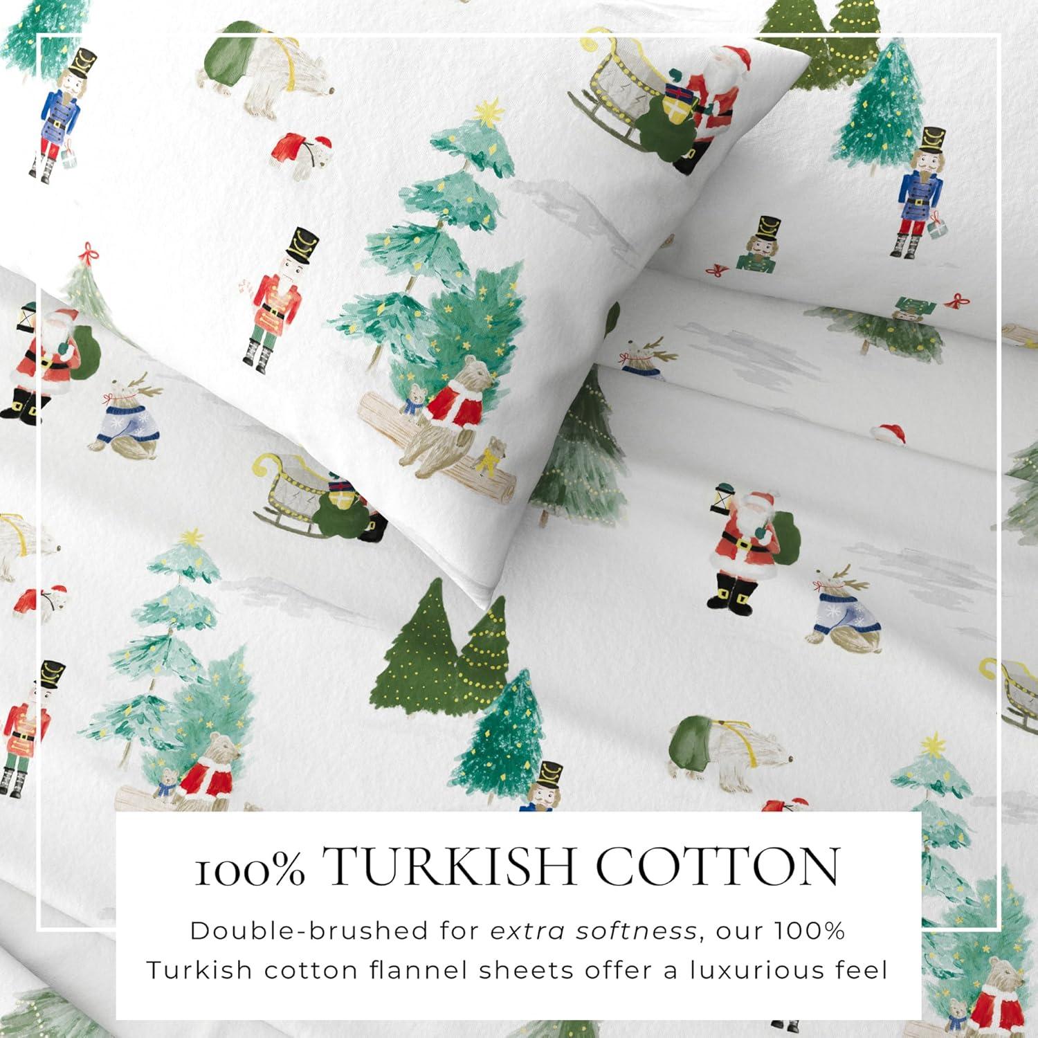 100% Cotton Christmas Flannel Sheets - Great Bay Home