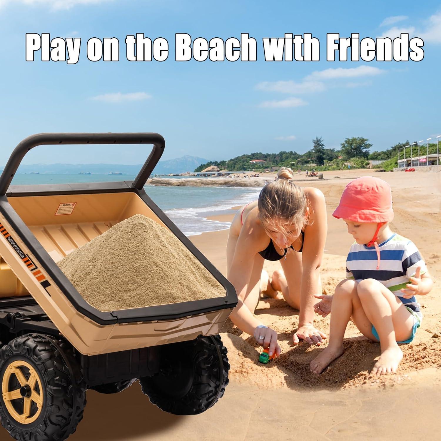 Himimi Delia Himimi 24 Voltage  Ride On Dump Truck, 2 Seater Kids UTV with Electric Dump Bed, Remote Control