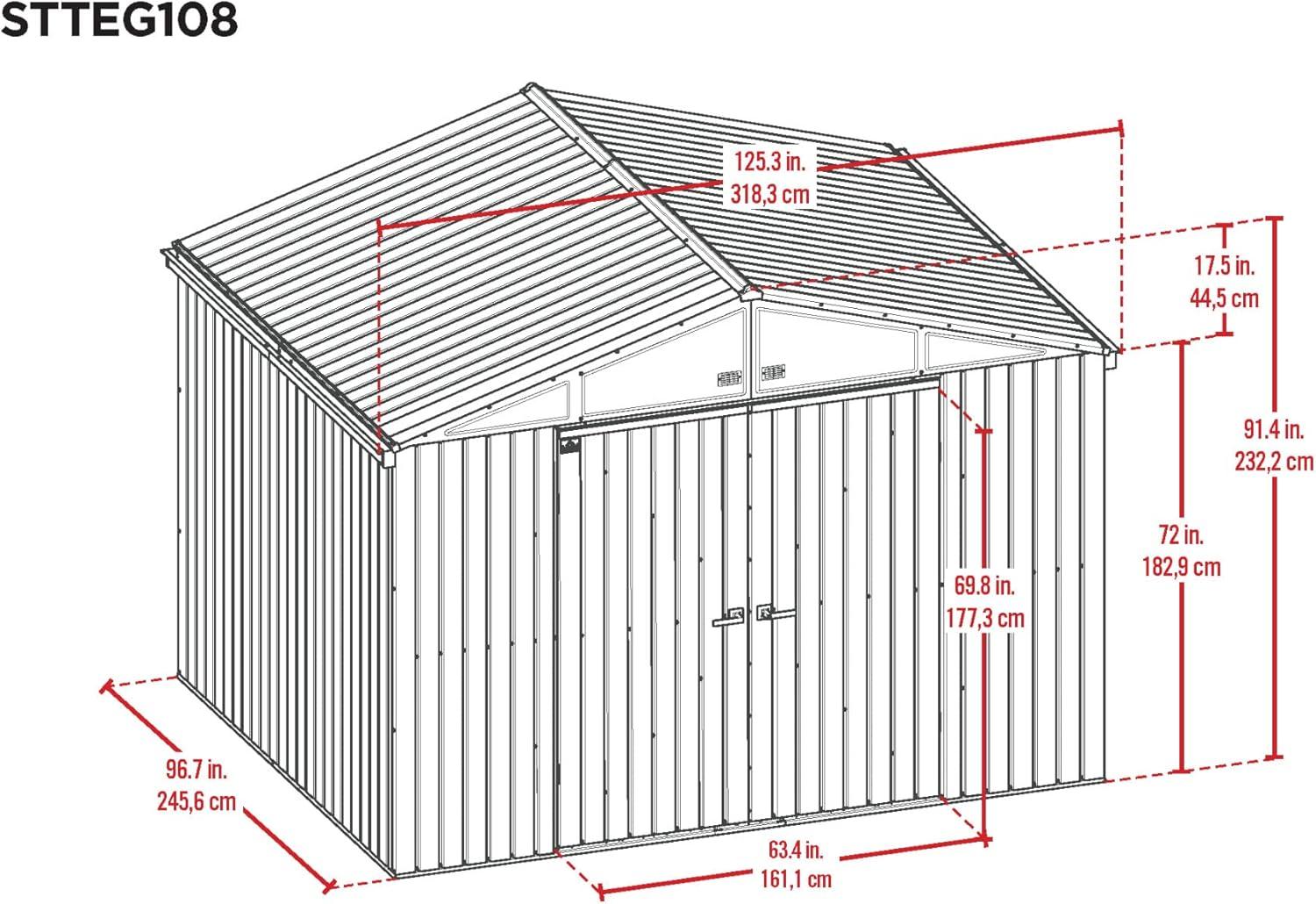 Scotts Lawn Care Storage Shed, 10x14, Green