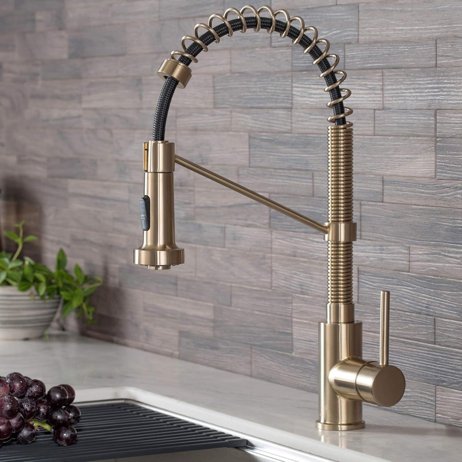 Kraus KRAUS Bolden Commercial Style 2-Function Single Handle Pull Down Kitchen Faucet KPF-1610BG
