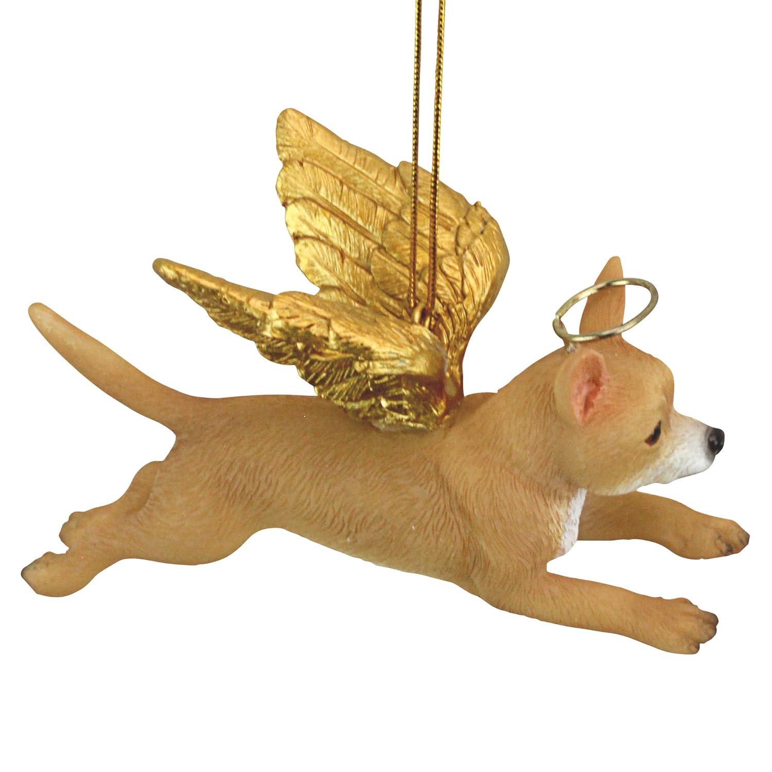 Design Toscano Honor the Pooch Chihuahua Holiday Dog Angel Ornament