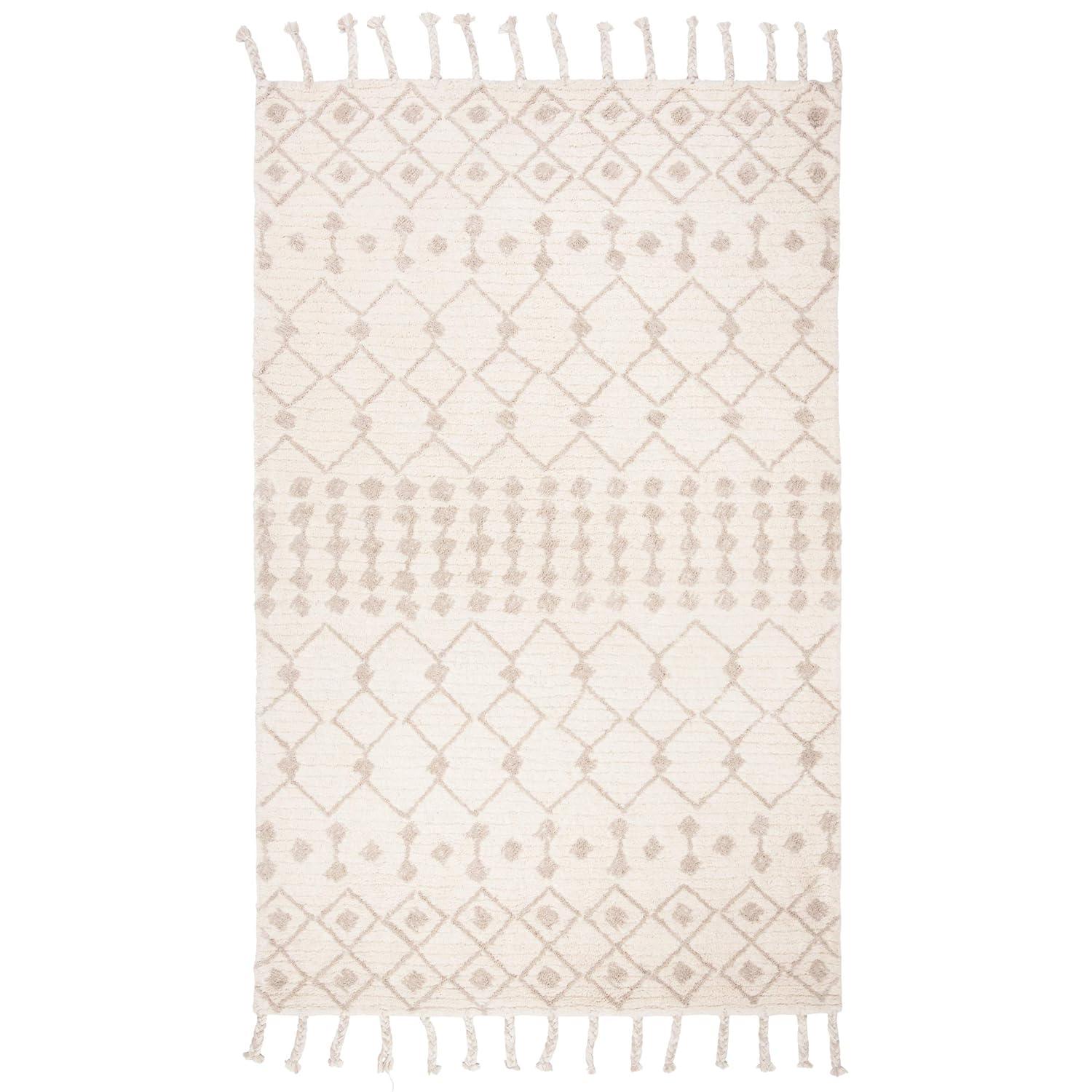Casablanca CSB203 Hand Tufted Indoor Area Rug - Ivory/Beige - 4'x6' - Safavieh