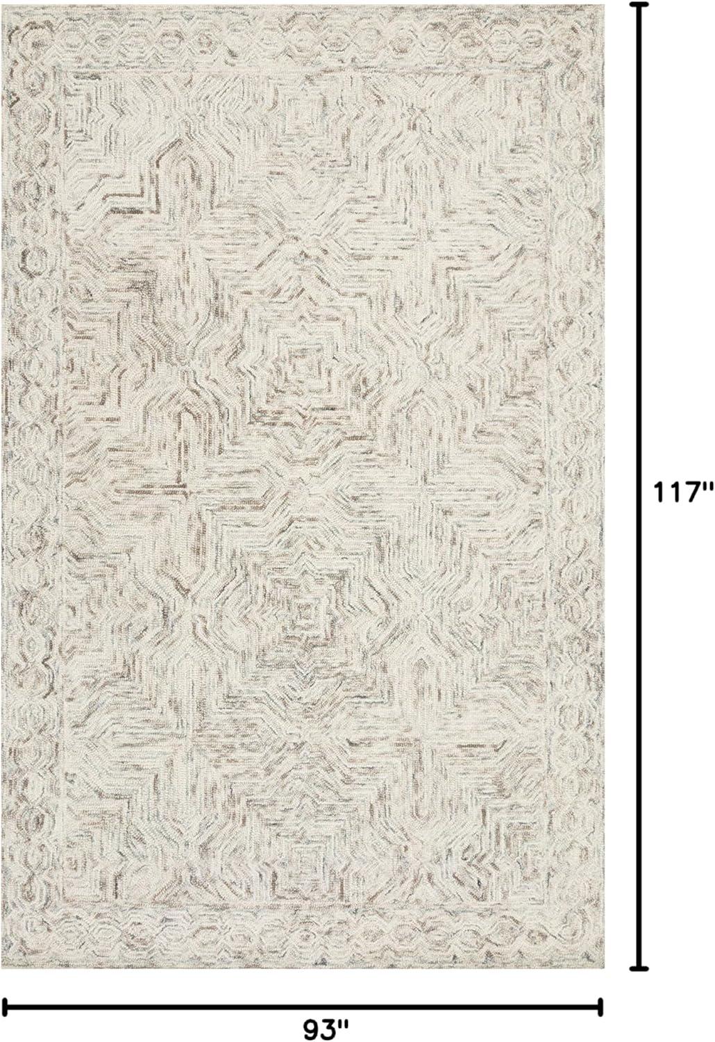 Ziva Neutral Hand-Tufted Wool 7'-9" x 9'-9" Area Rug