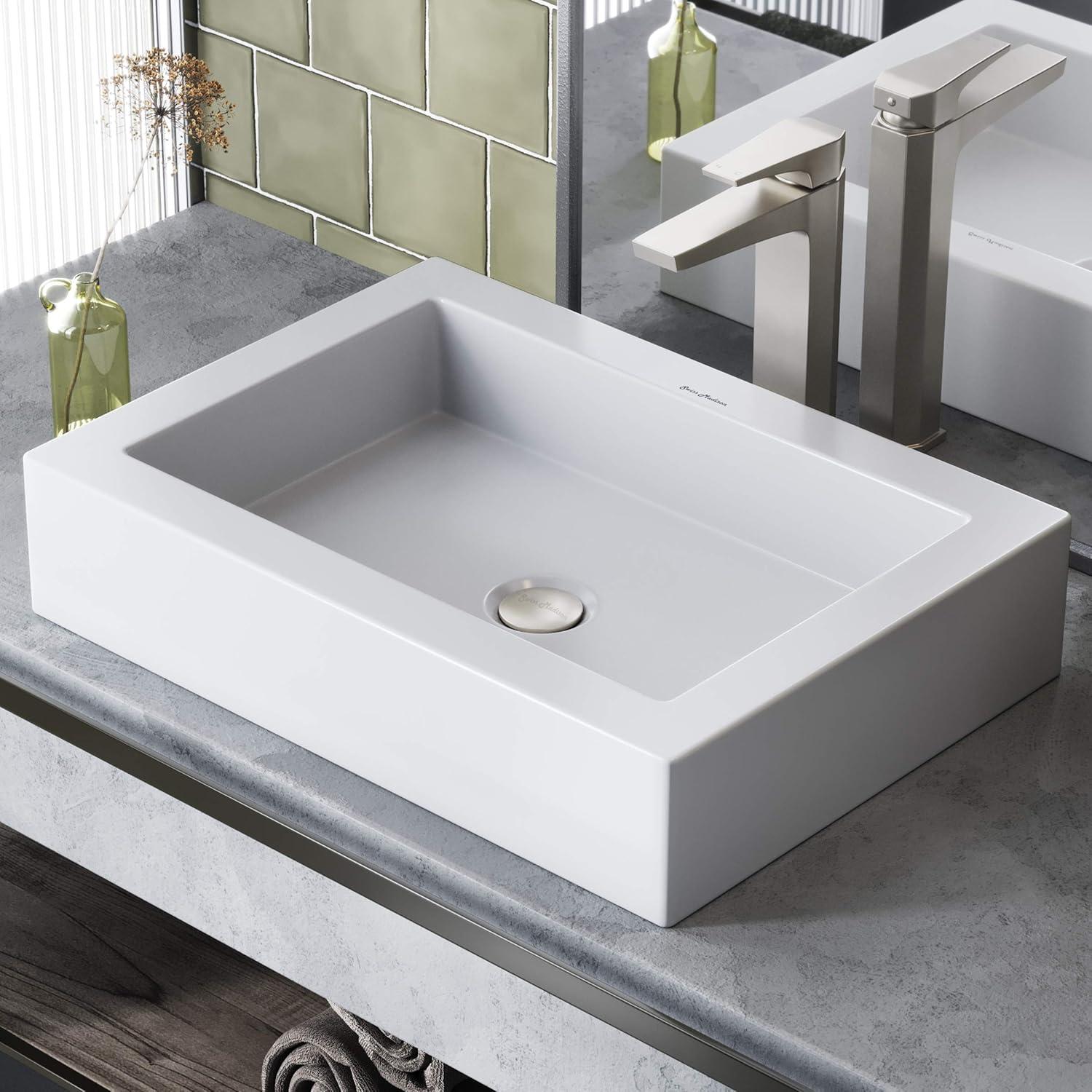 Voltaire Ceramic Rectangle Vessel Sink