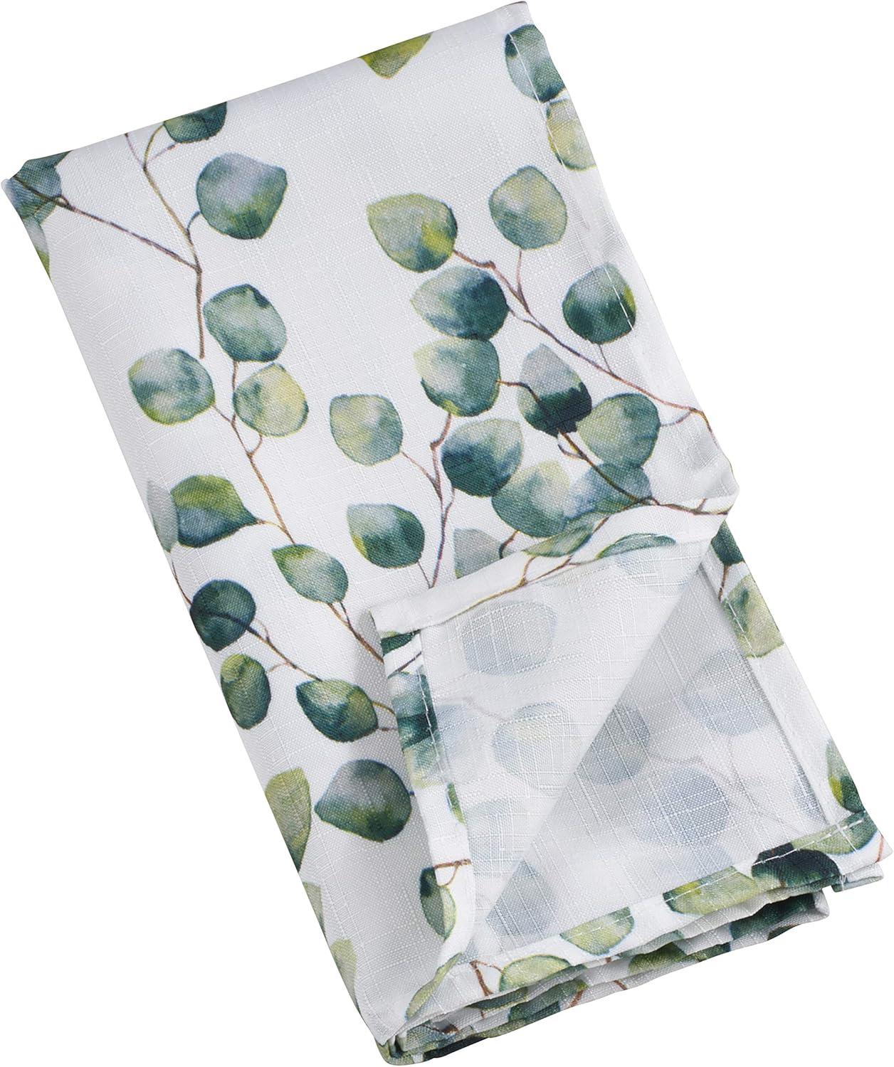 Saro Lifestyle Eucalyptus Leaf Table Napkin (Set of 12)