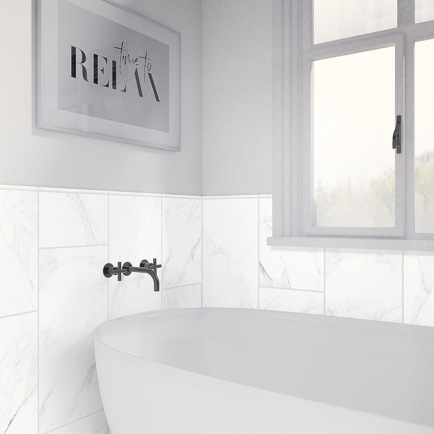 Daltile Perpetuo 12" x 24" Porcelain Marble Look Wall & Floor Tile