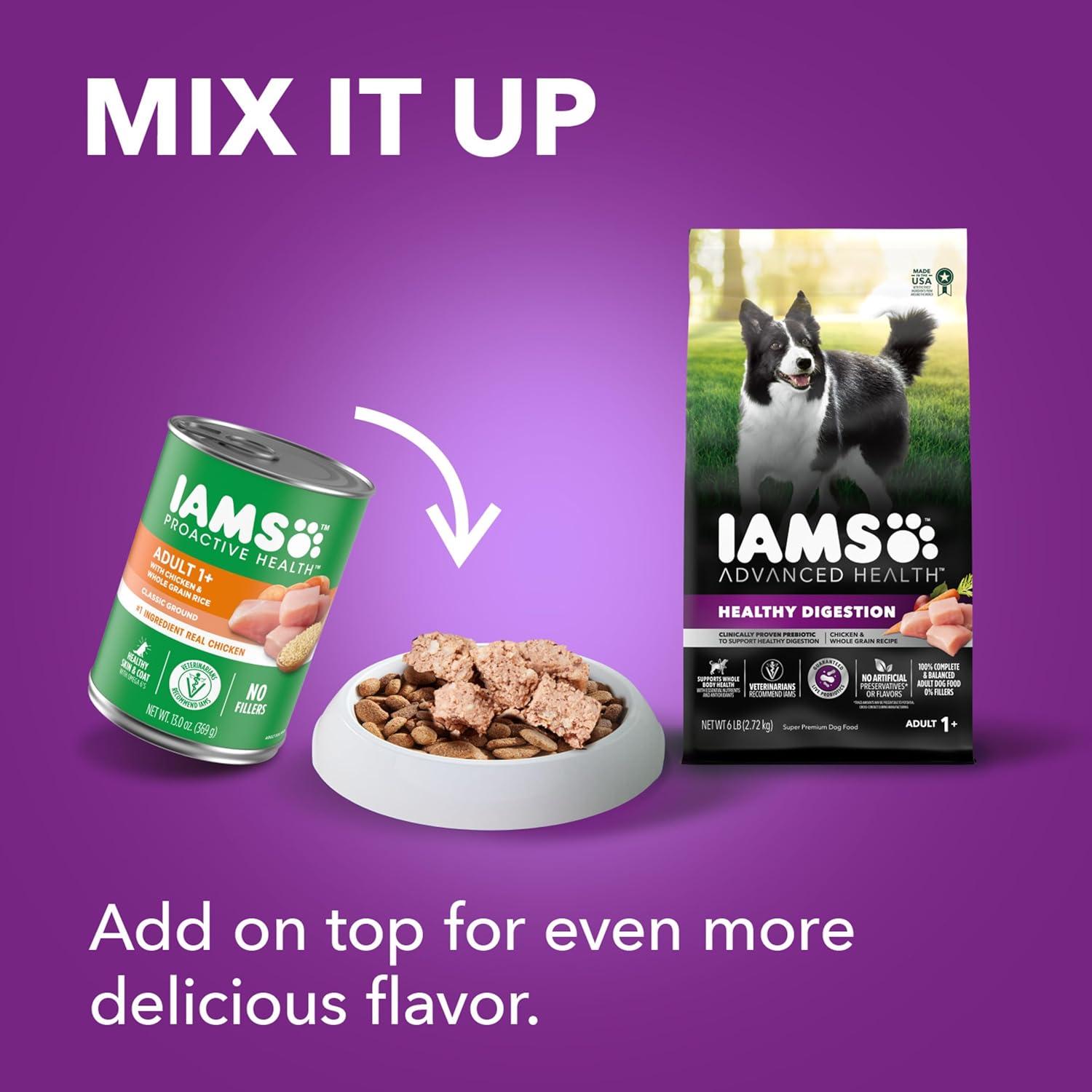 Iams Advanced Health Healthy Digestion Chicken And Whole Grain Recipe Dry Dog Food, 36 Lb Bag