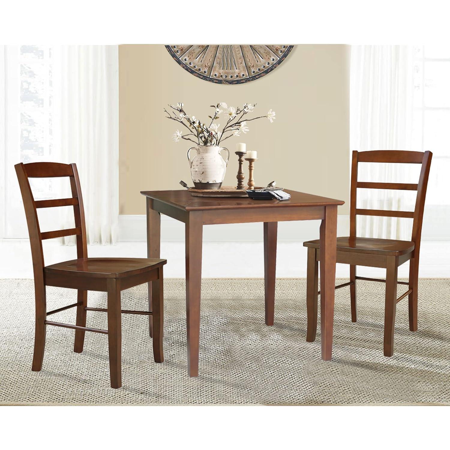 International Concepts 2 - Person Solid Wood Solid Wood Top Four Leg Dining Set