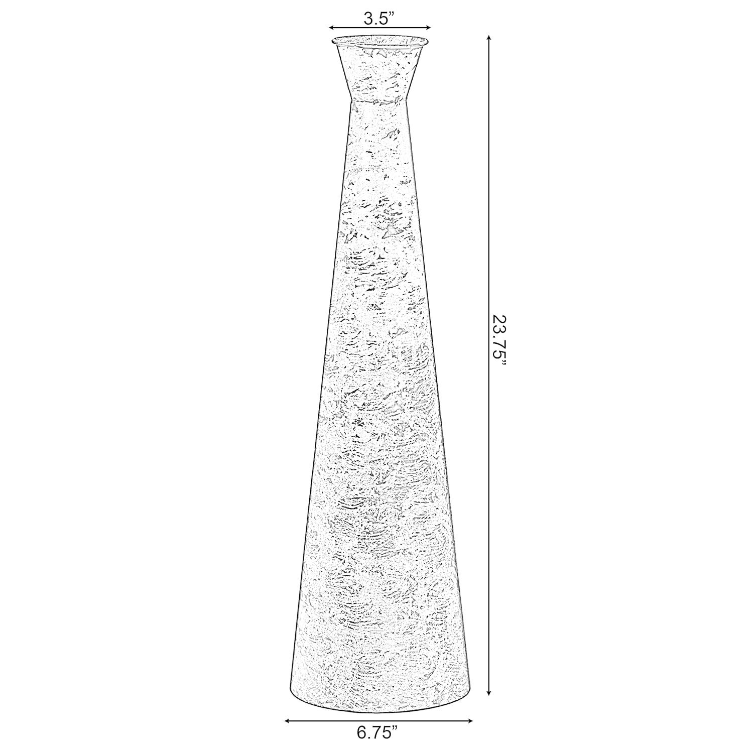 Medium Gold Brushed Metal Decorative Floor Vase