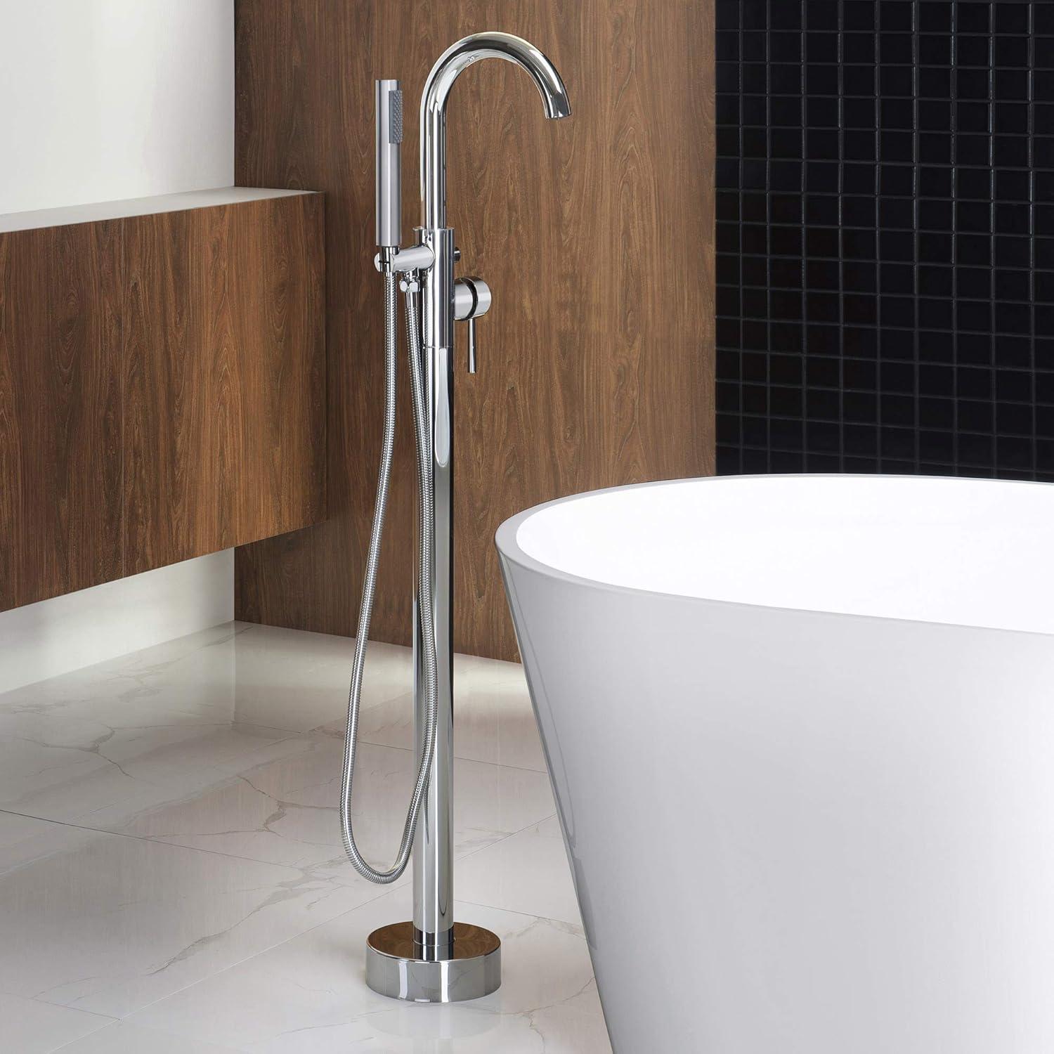 Cove 1 Handle Freestanding Tub Filler with Diverter