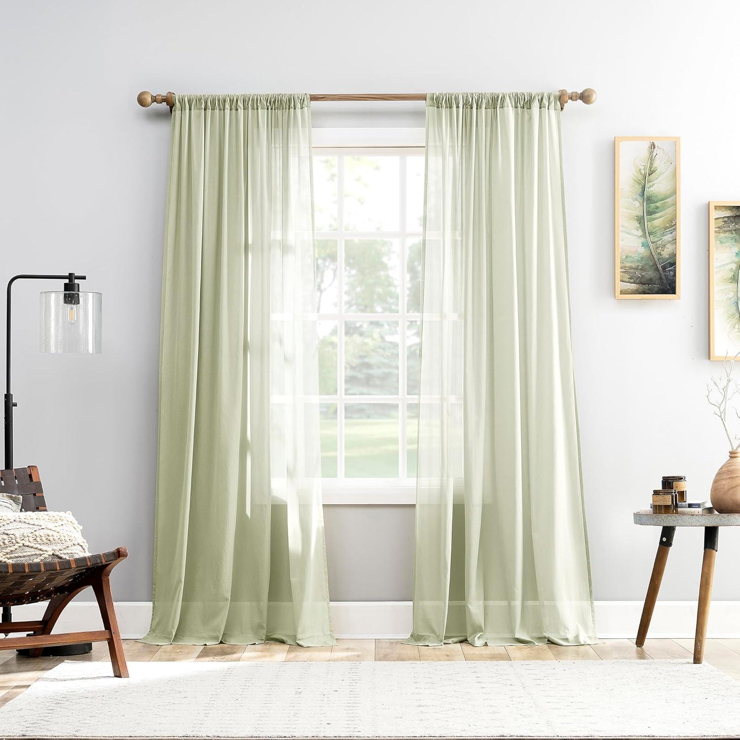 Wayfair Basics® 100% Cotton Sheer Rod Pocket Curtain Panel