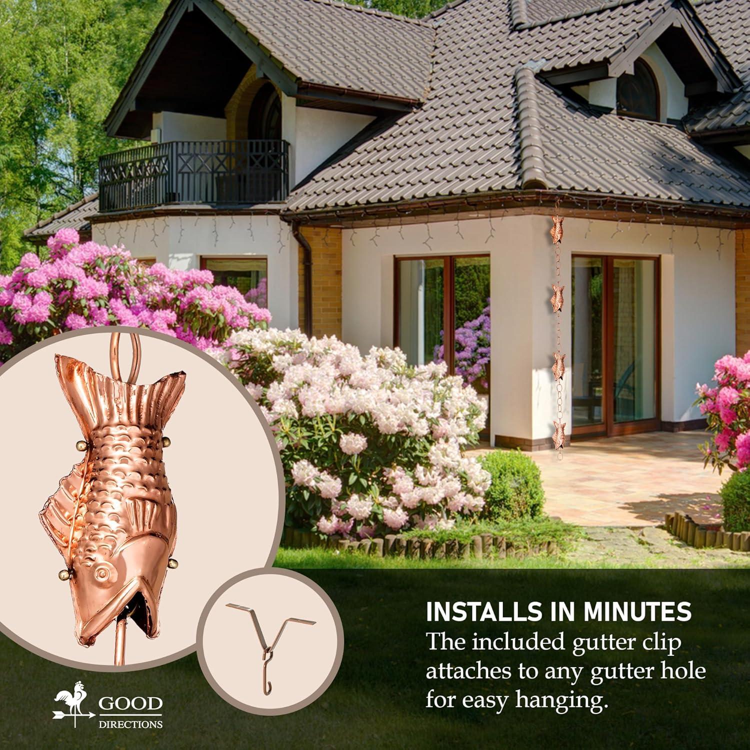 Highland Dunes Carlisle Weather Resistant Copper Animals Rain Chain