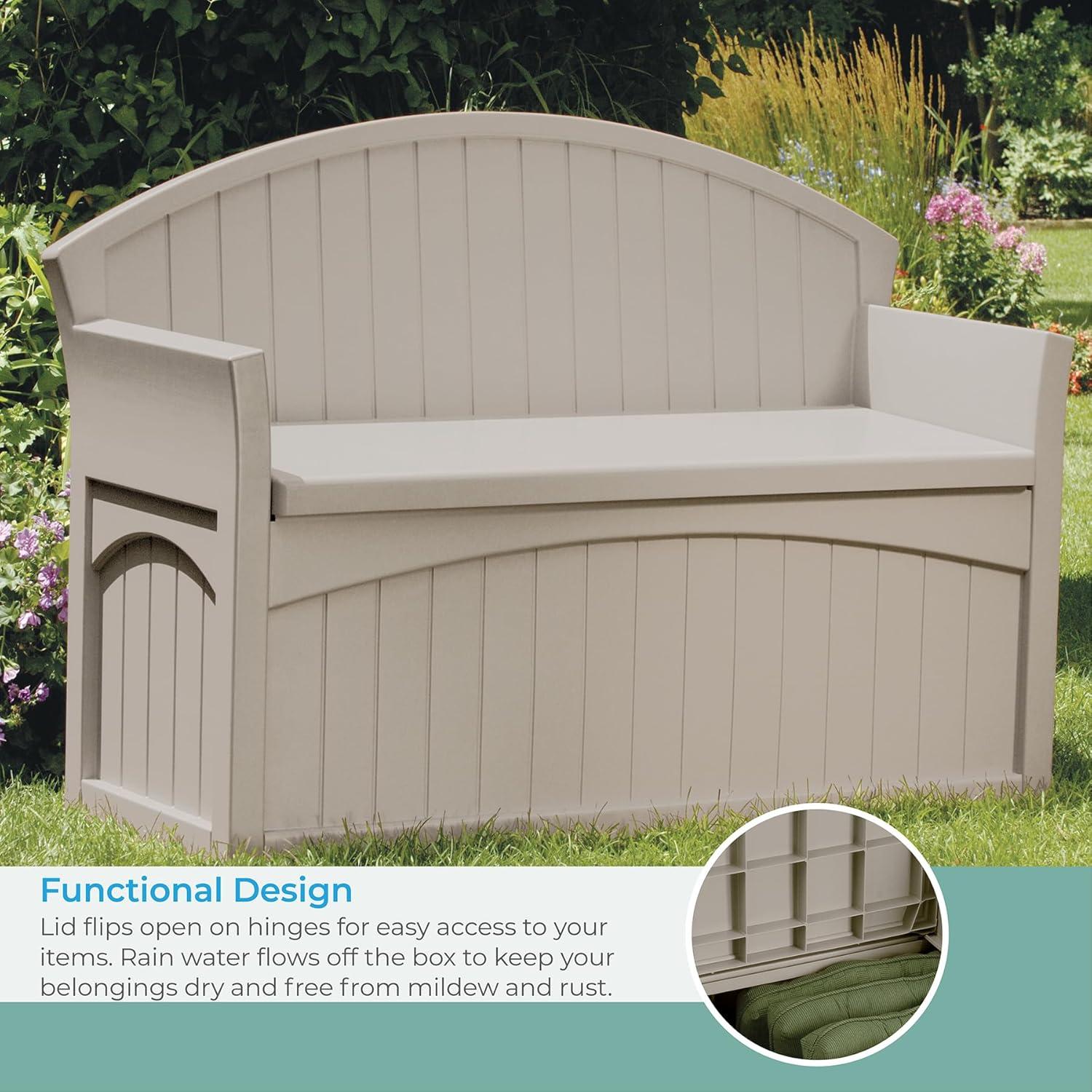 Suncast Suncast 50 Gallon Patio Storage Bench - Light Taupe