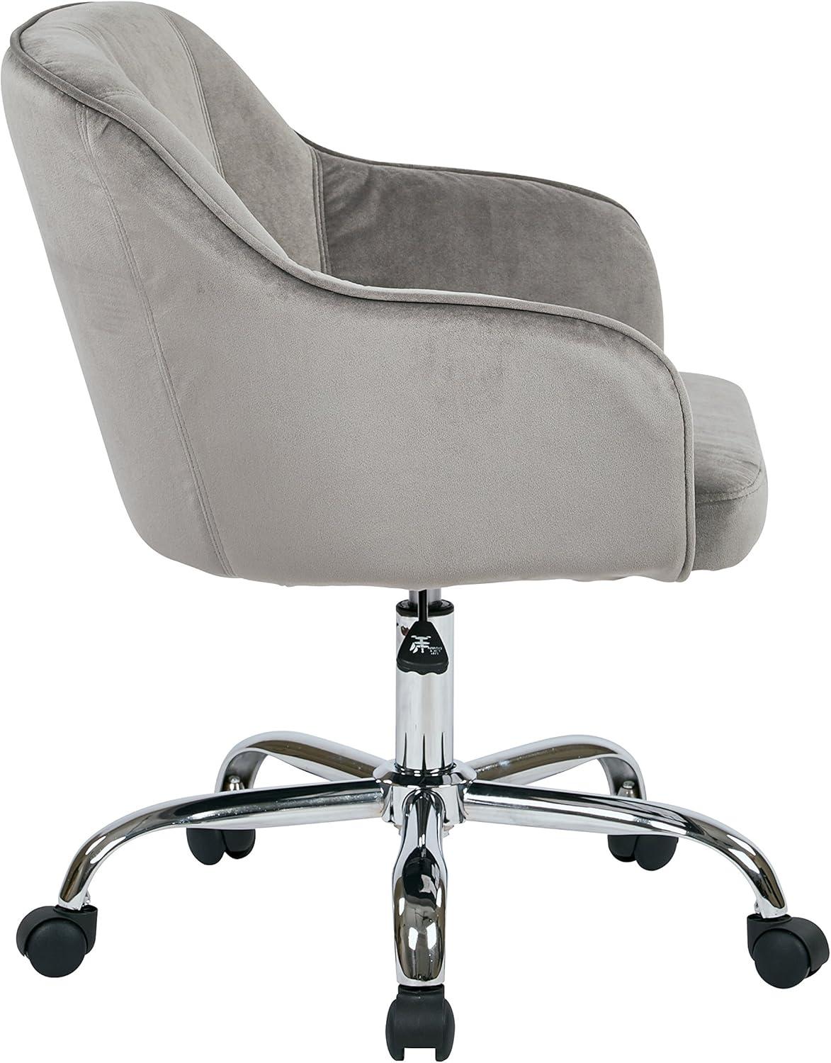 OSP Home Furnishings Bristol Task Chair with Charcoal Velvet Fabric