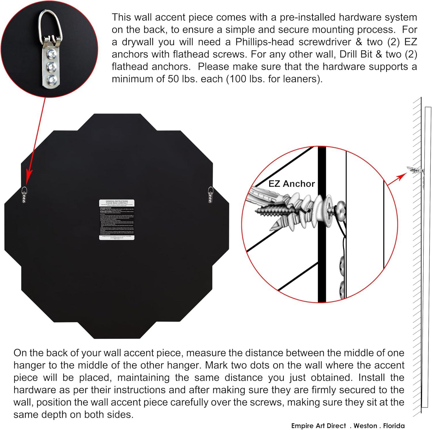 Interlaced 34" Round Beveled Framed Wall Mirror