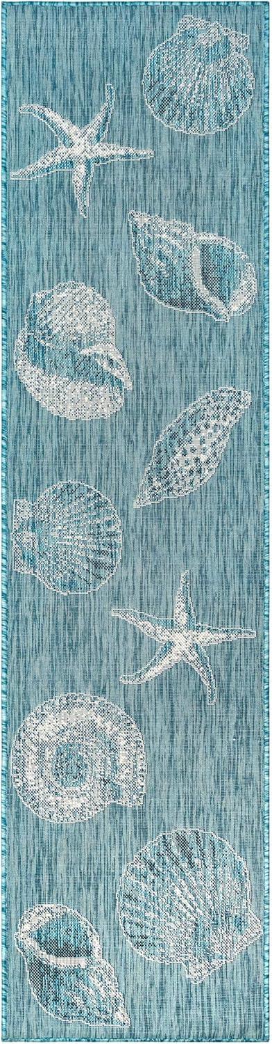 Liora Manne Carmel  Indoor/Outdoor Rug  Aqua..