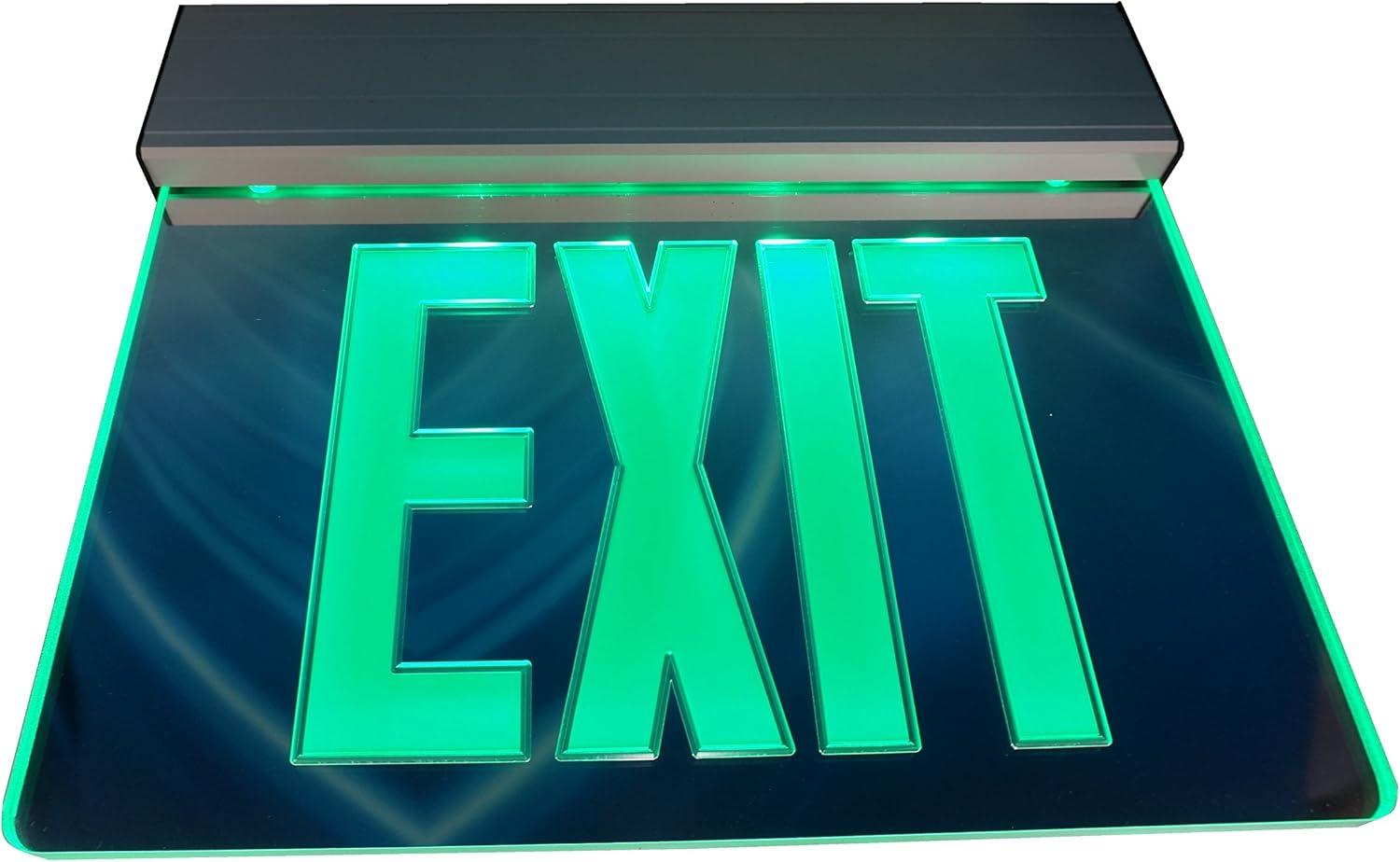 NICOR Lighting Aluminum Edge Lit LED Exit Sign