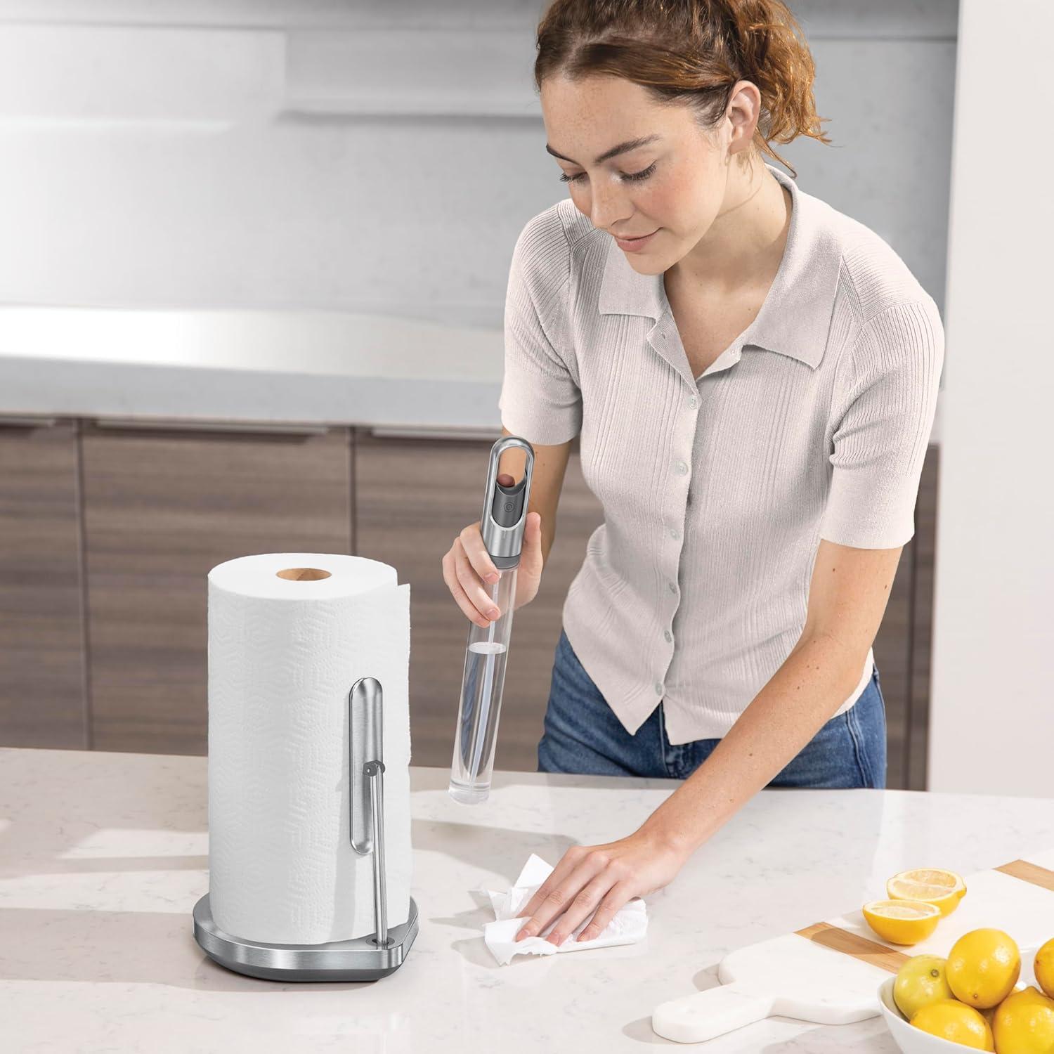 Simplehuman Paper Towel Holder with Spray Pump