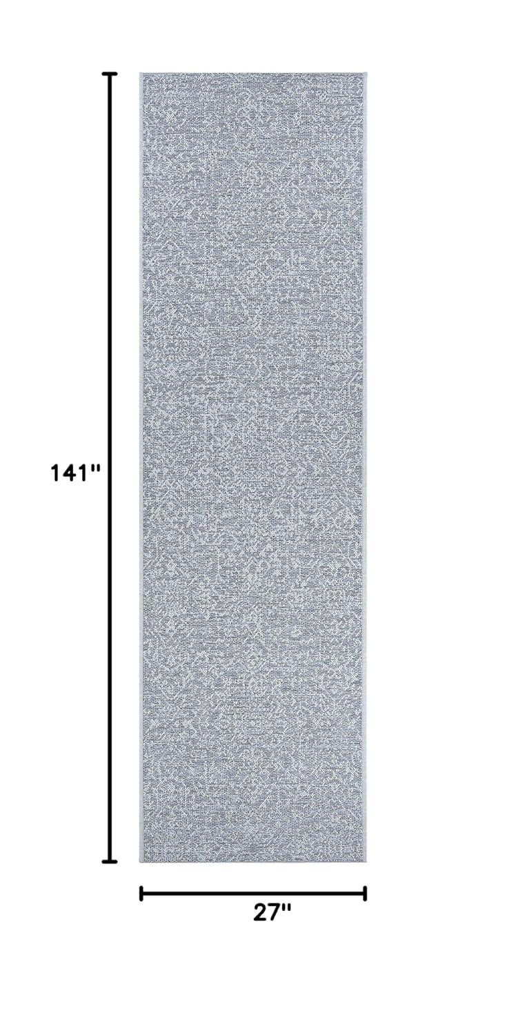 Couristan Monte Carlo Palmette Indoor/Outdoor Area Rug, 2'3" x 11'9" Runner, Grey-Ivory