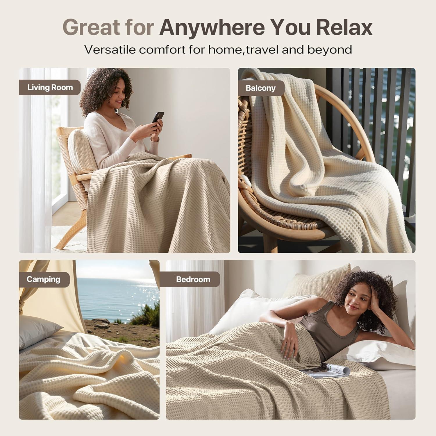 Waffle Weave Cotton Blanket