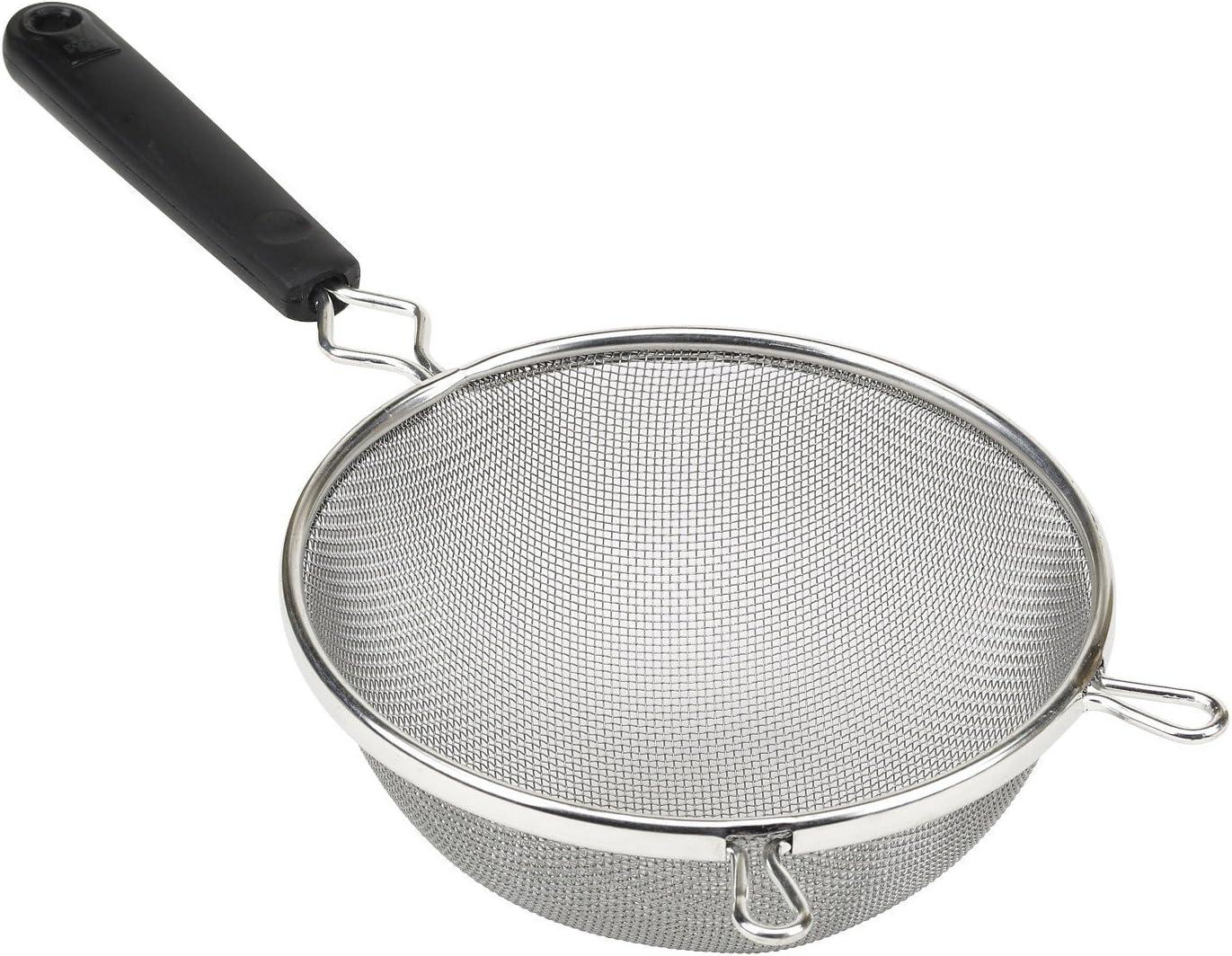 Good Cook 6-Inch Stainless Steel Mesh Strainer with Black Handle