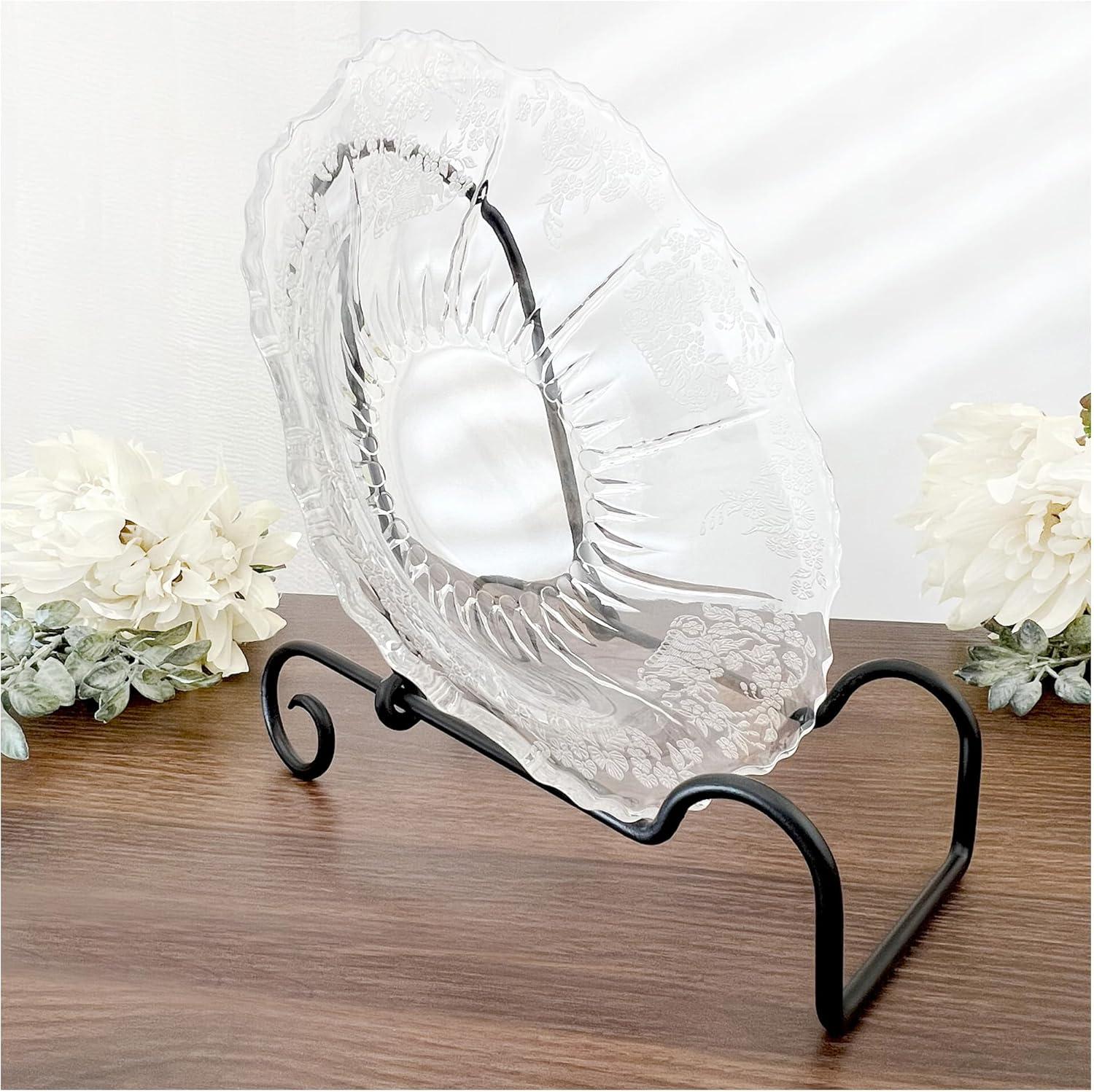 Bard's Wrought Iron Bowl or Deep Platter Stand, 9.375" H x 10.25" W x 7.625" D (For 12" - 16" Bowls or Deep Platters)