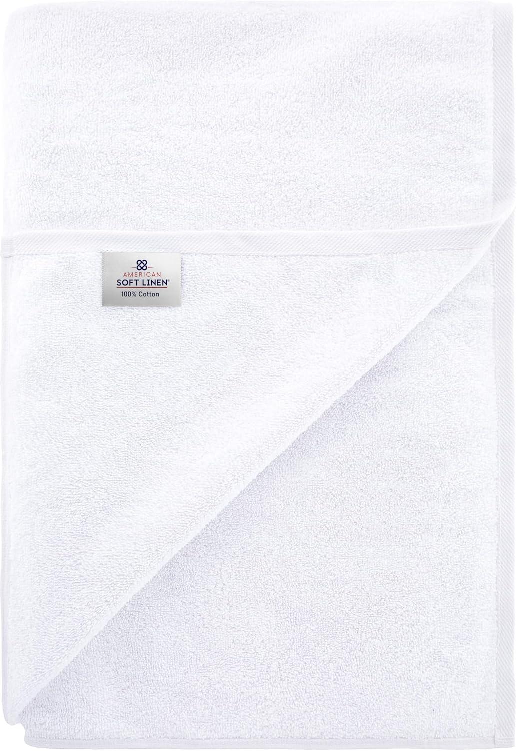 American Soft Linen 100% Cotton Turkish Oversized Bath Towel Sheet, 40x80 inches Extra Large Bath Towel Sheet