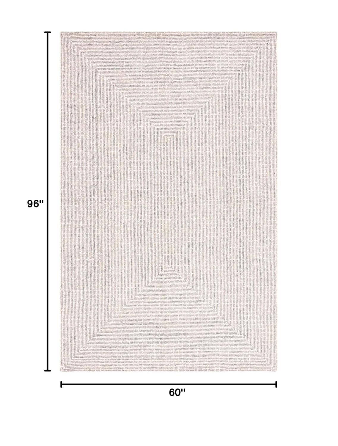Abstract ABT480 Handmade Indoor Area Rug - Grey/Ivory - 5'x8' - Safavieh