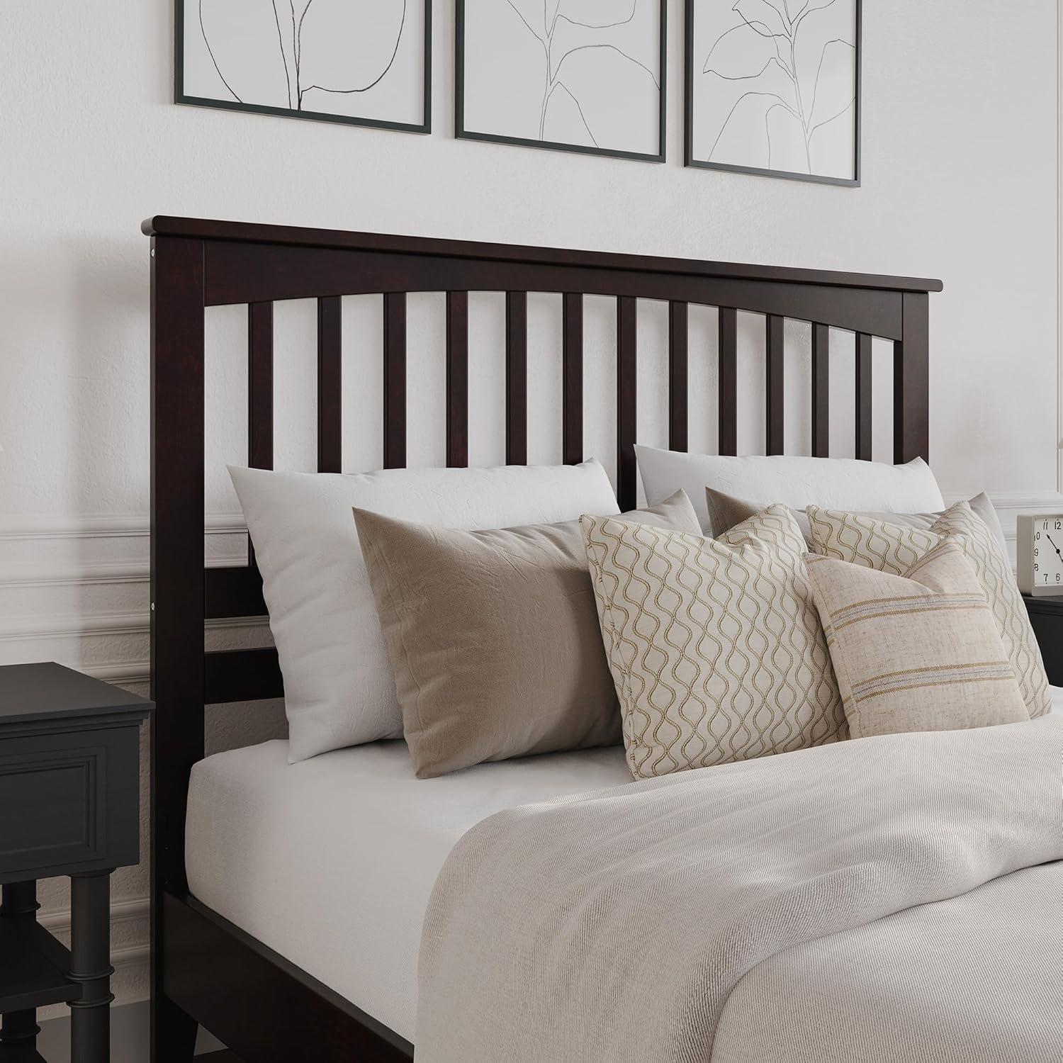 AFI Furnishings Mission Queen Headboard with Turbo Charger in Espresso