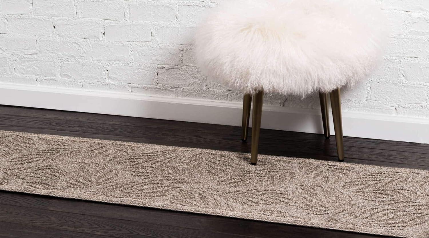 Unique Loom 8' 0 x 10' 0 Gray Outdoor Botanical Augusta Area Rug