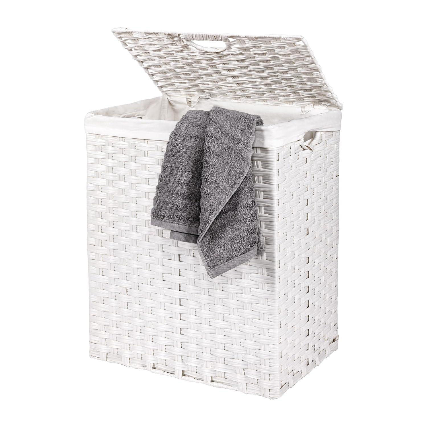 Handwoven Rectangle Laundry Hamper