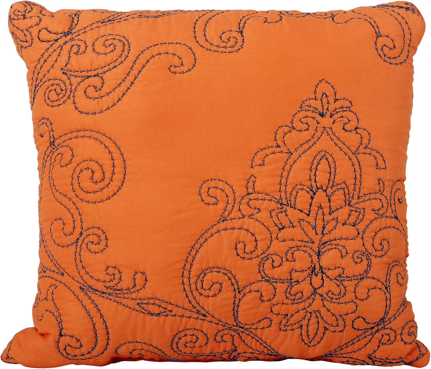 Home Soft Things Damask Embroidery Oversized 4 Piece Quilt Set